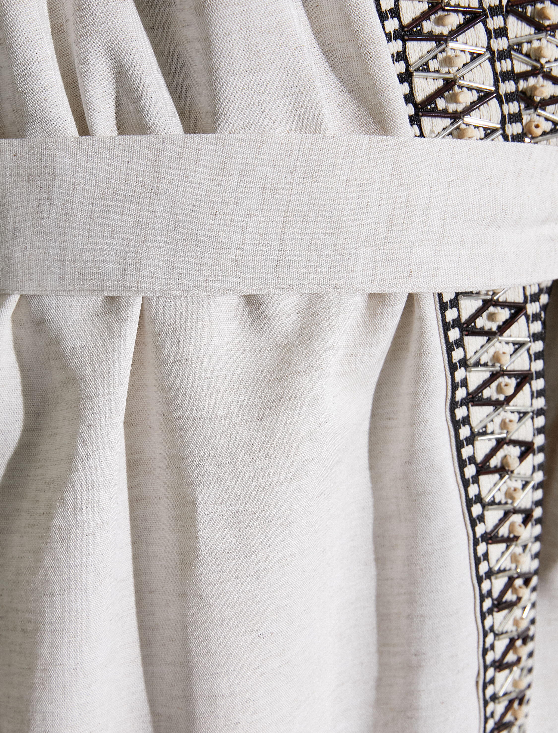   Kuşaklı Kimono Etnik Nakışlı