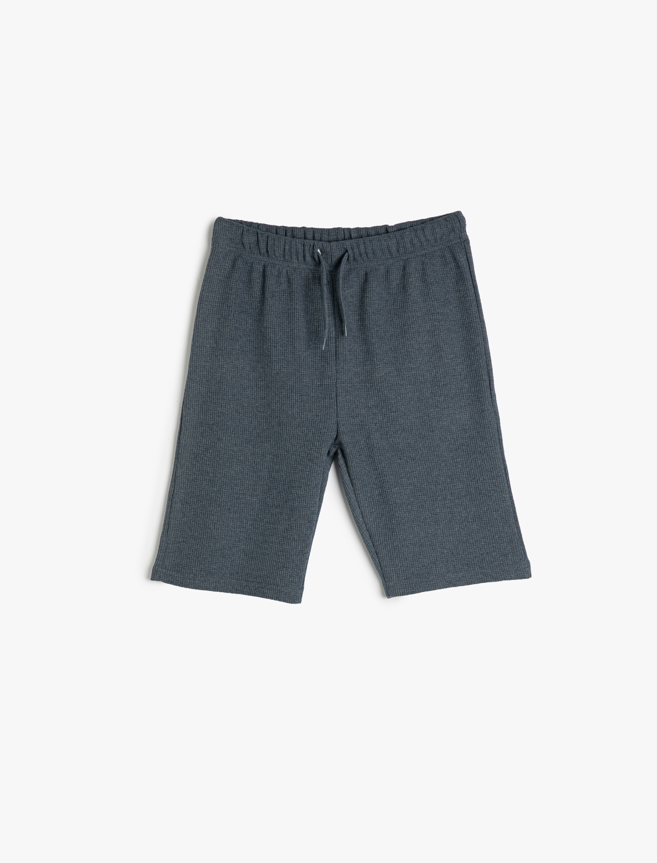  Erkek Çocuk Beli Bağcıklı Şort Dokulu