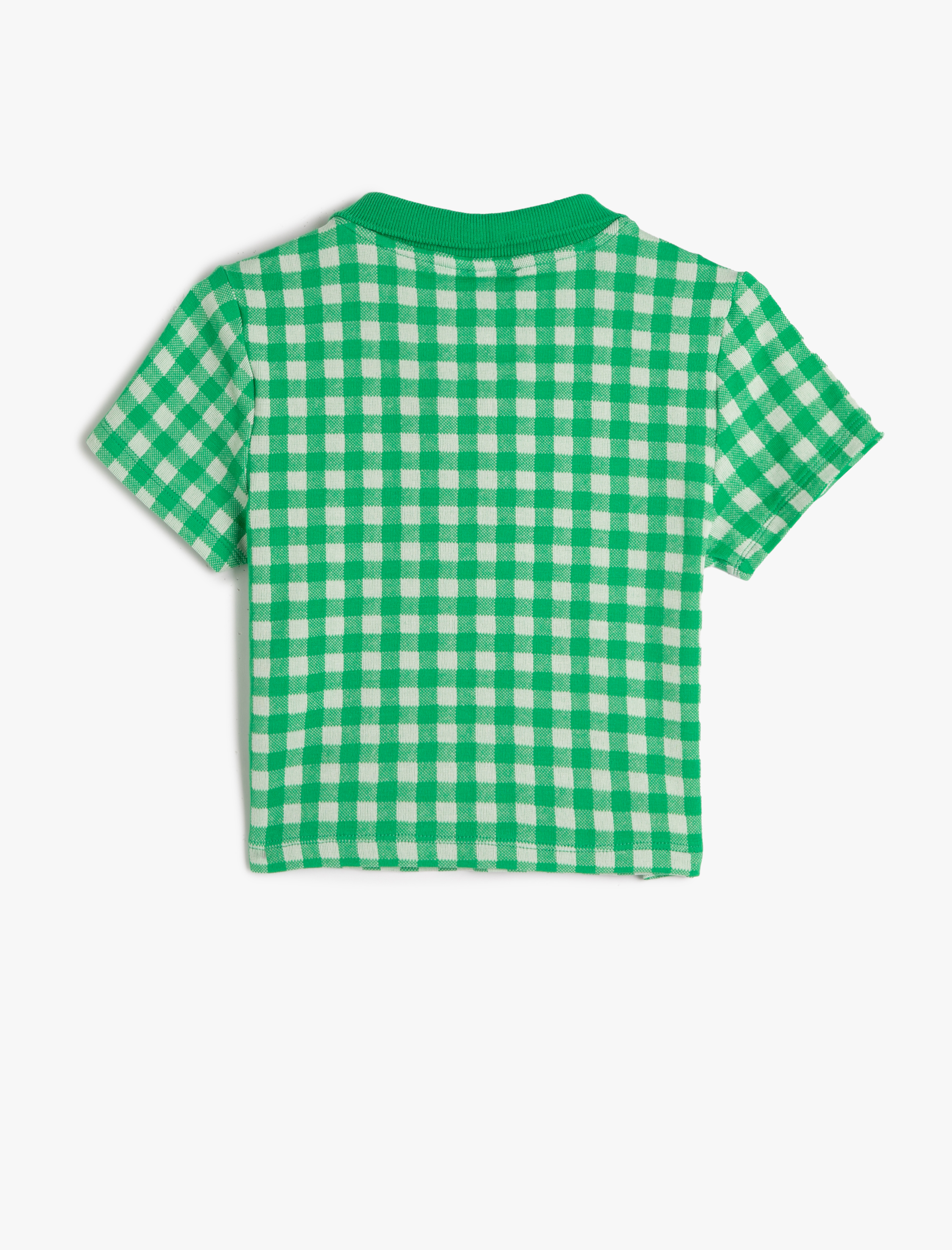  Kız Çocuk Polo Tişört Crop Kısa Kollu Düğme Detaylı Dar Kalıp