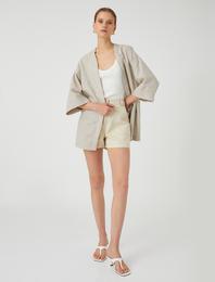Keten Kimono Oversize Cepli