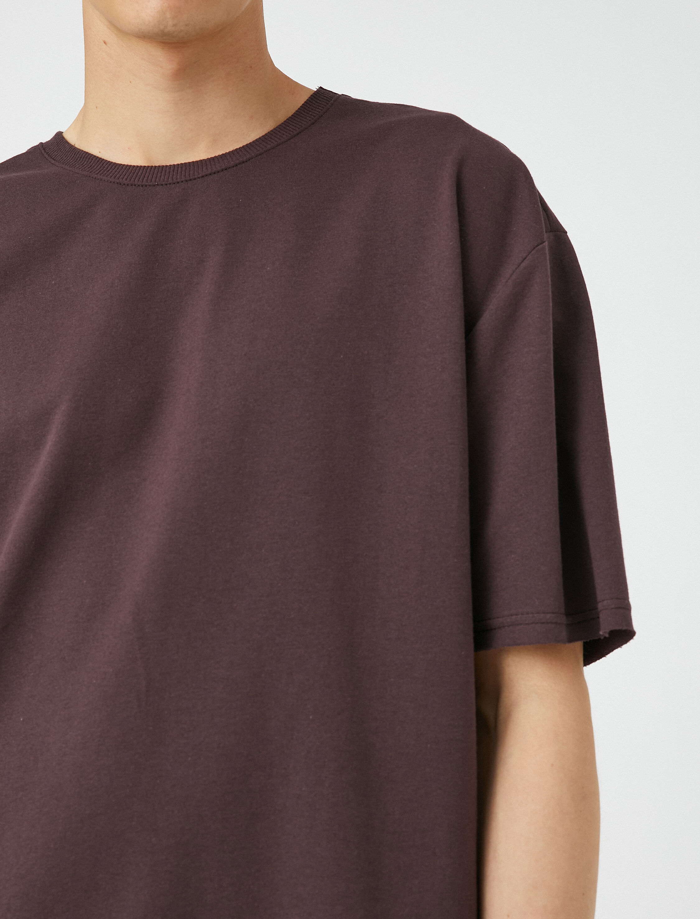   Basic Tişört Bisiklet Yaka Kısa Kollu Pamuklu