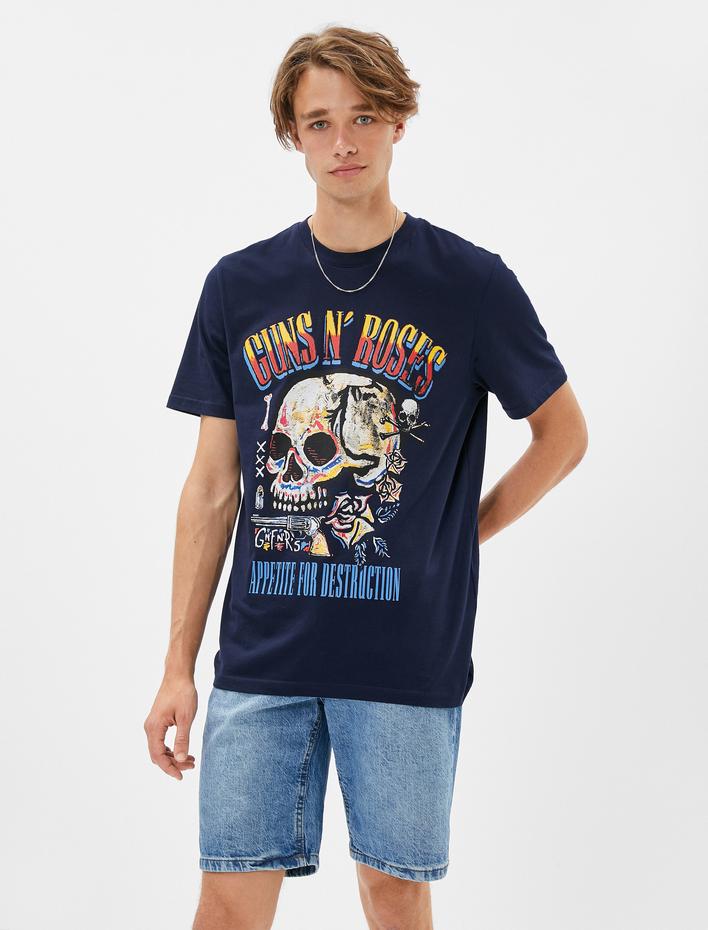  Guns N' Roses Tişört Lisanslı Baskılı Pamuklu