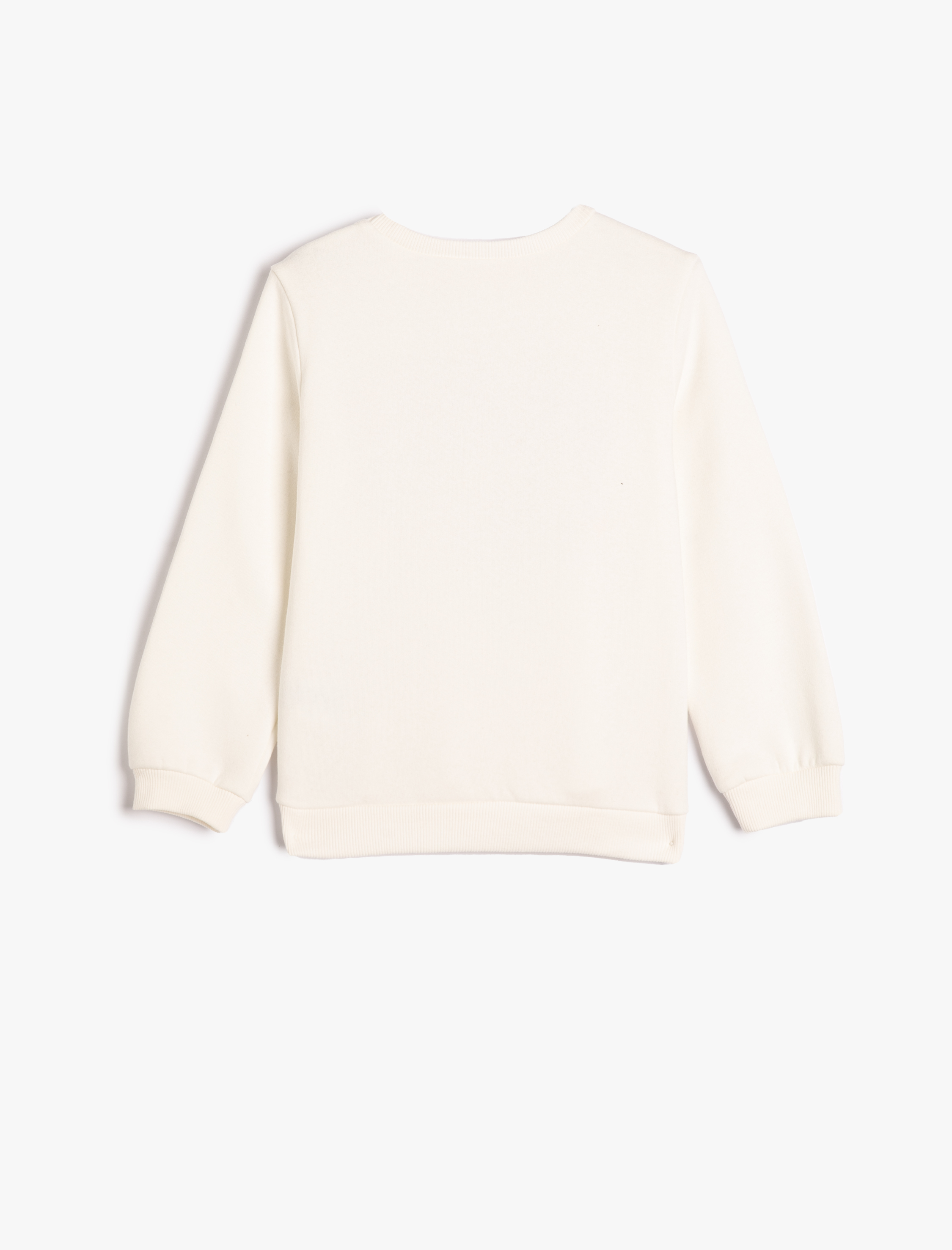  Kız Çocuk Unicorn Sweatshirt Uzun Kollu Bisiklet Yaka Baskılı