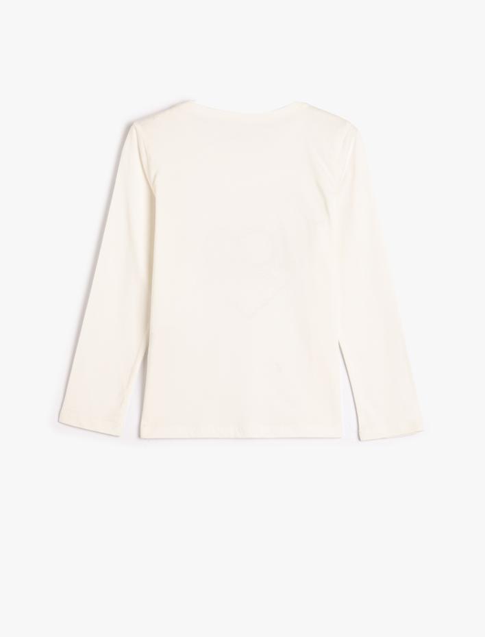 Kız Çocuk 29 Ekim Tişört Baskılı Uzun Kollu Pamuklu