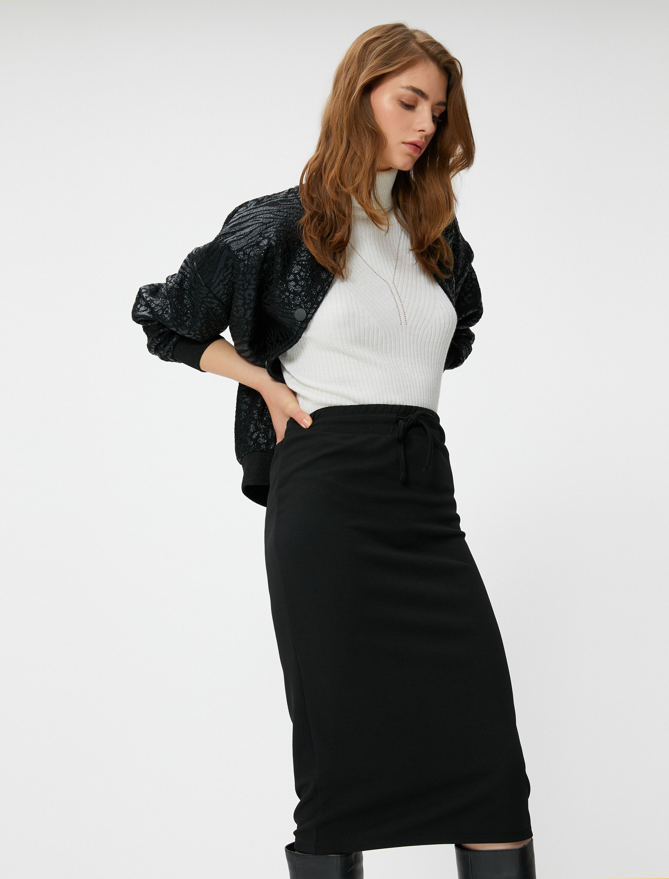   Midi Kalem Etek Beli Bağlamalı