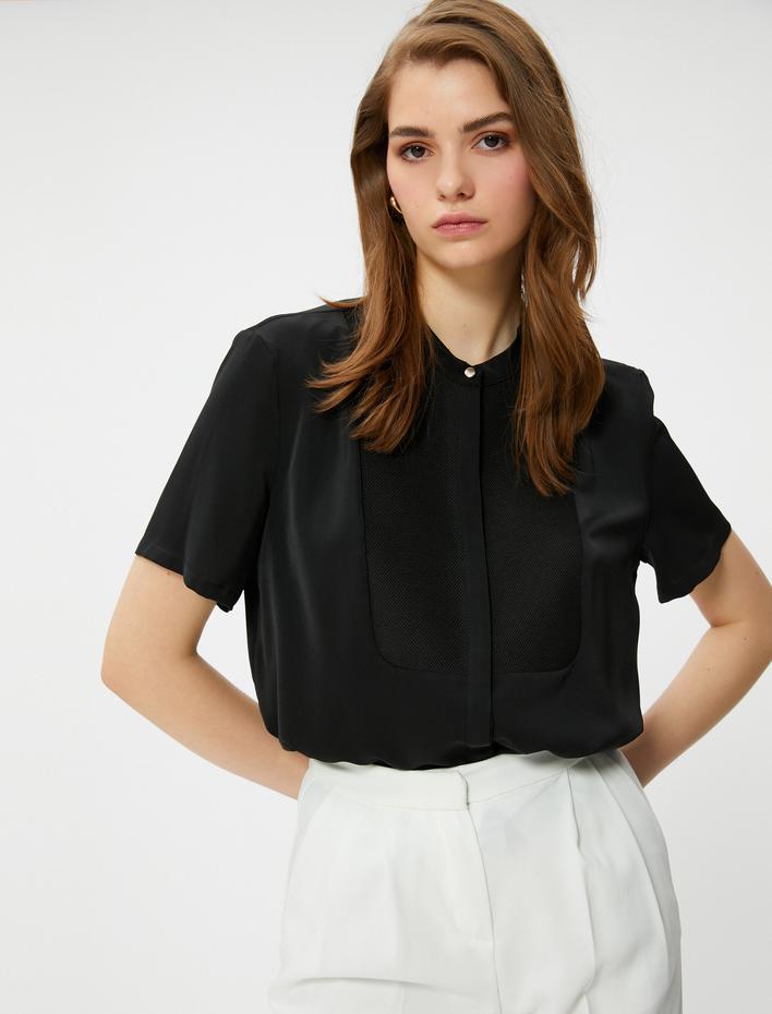  Hakim Yaka Gömlek Kısa Kollu