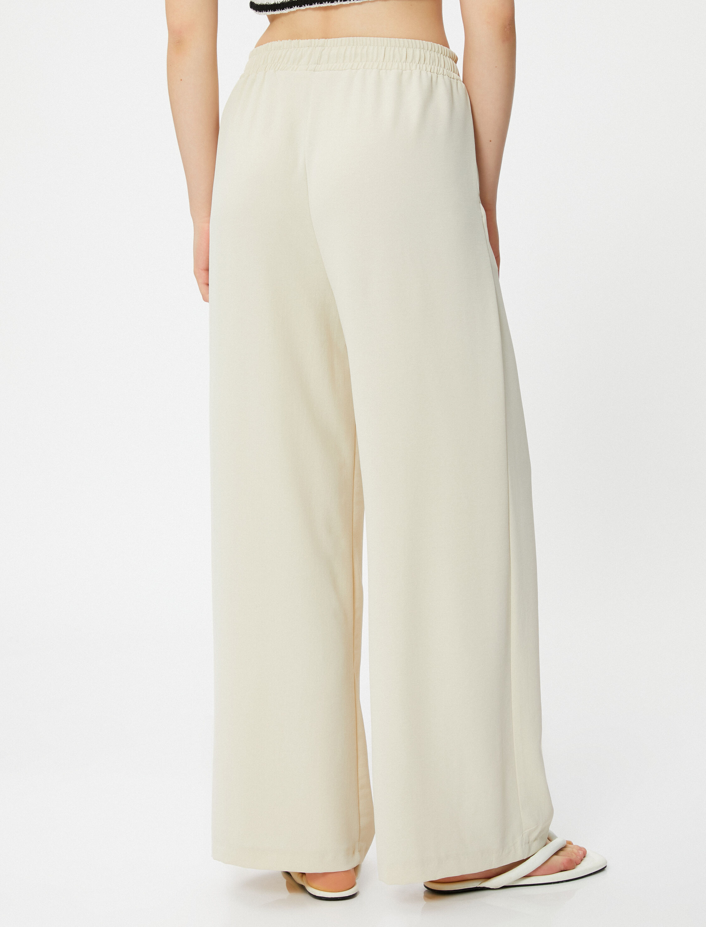   Palazzo Pantolon Beli Bağlamalı