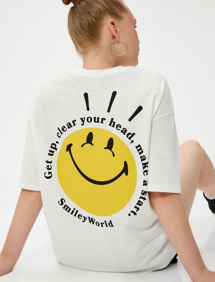  SmileyWorld® Tişört Sırt Baskılı Lisanslı Bisiklet Yaka Kısa Kollu
