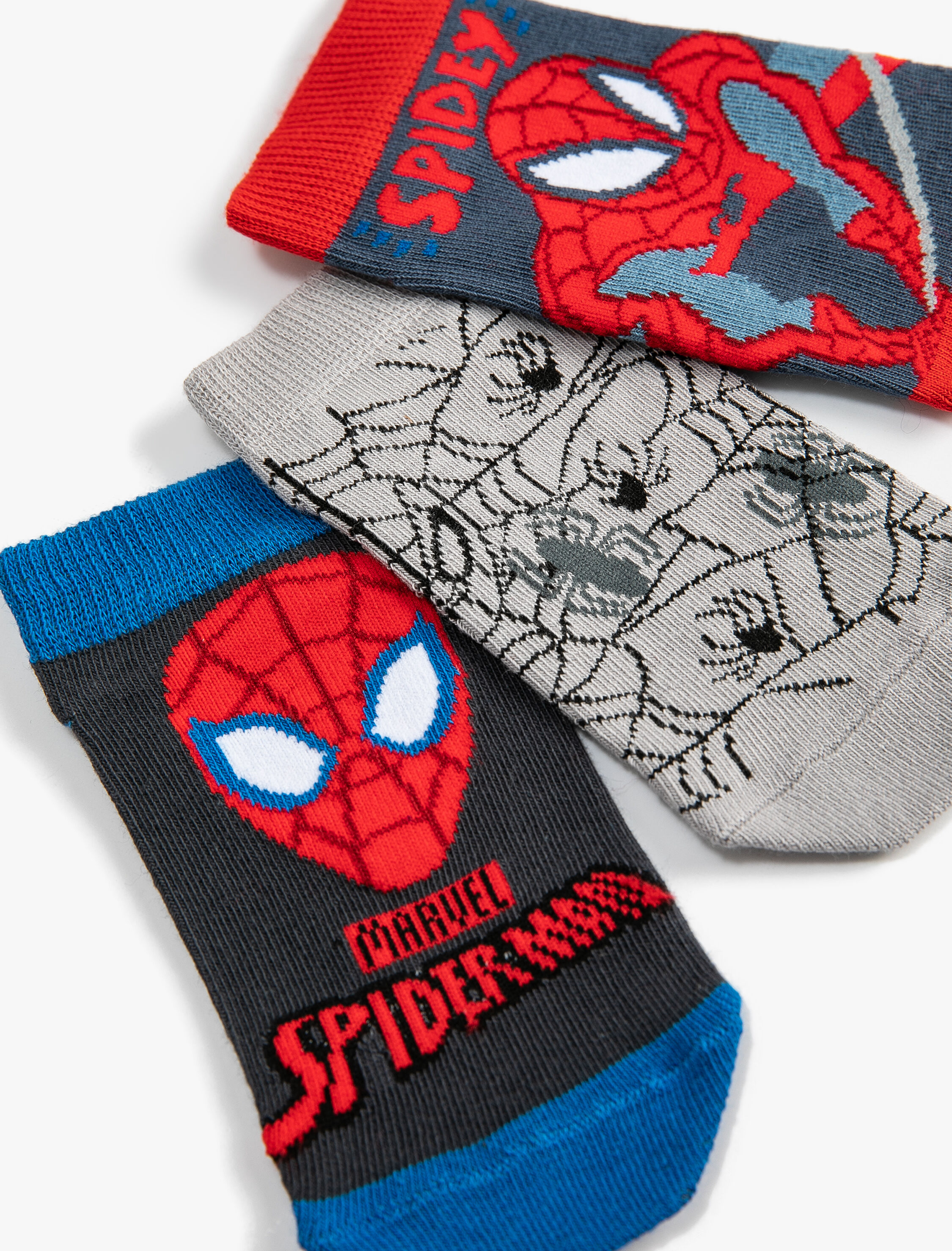 Erkek Çocuk Örümcek Adam Çorap Seti Lisanslı 3'lü
