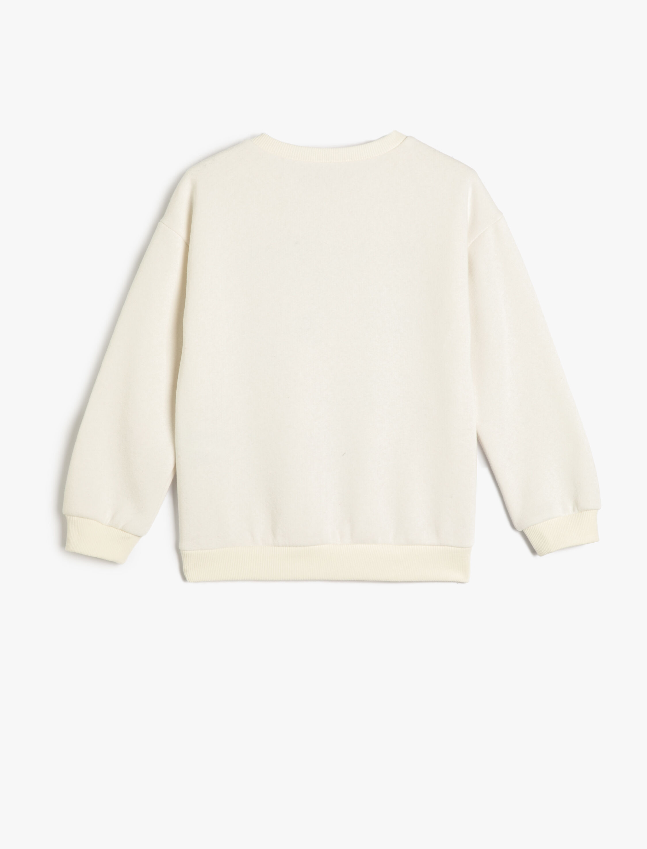  Kız Çocuk Sweatshirt Şardonlu Bisiklet Yaka Baskılı