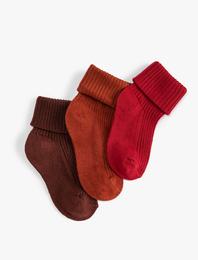 3’lü Basic Çorap Seti Pamuk Karışımlı