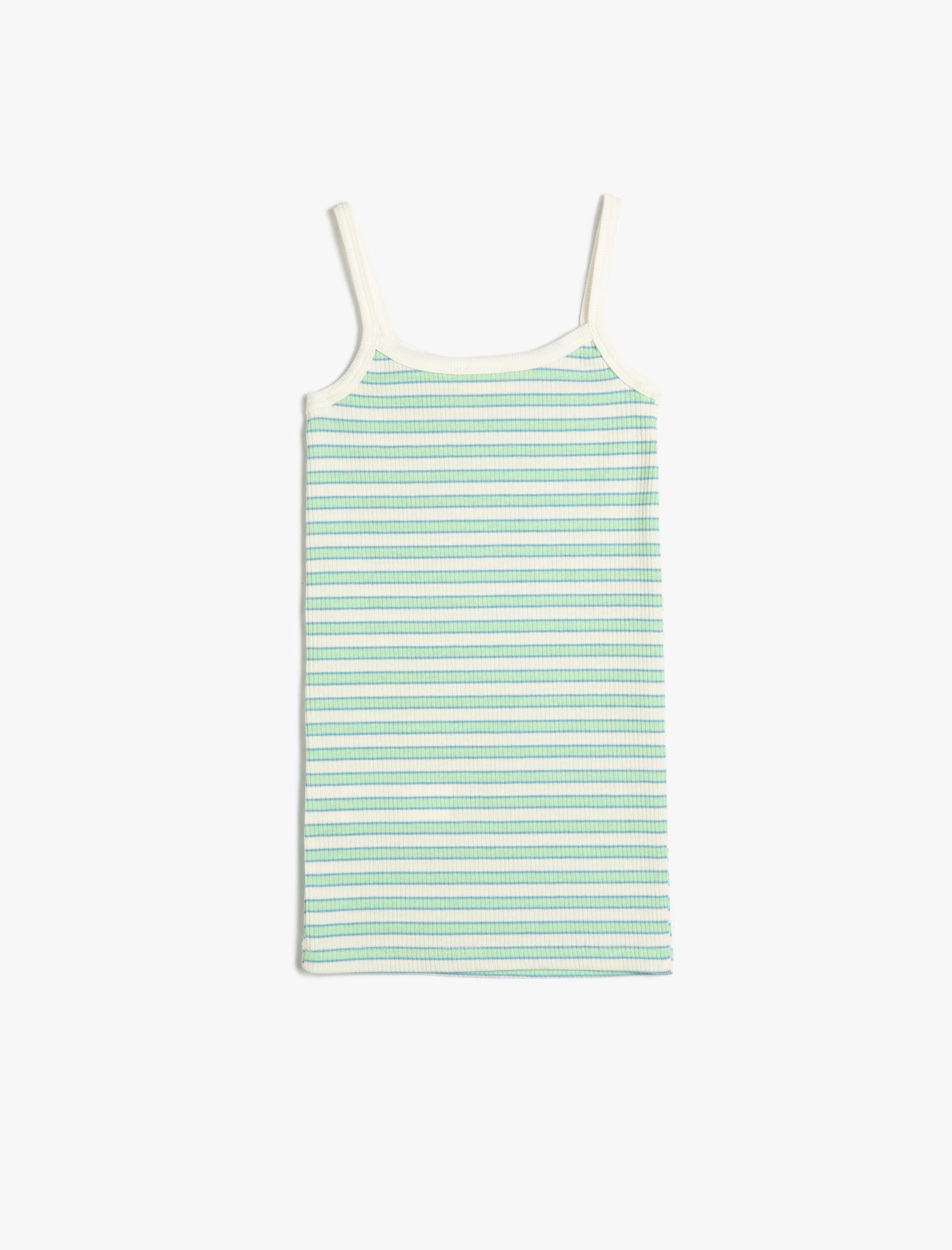  Kız Çocuk Bodycon Elbise Slim İnce Askılı Ribanalı