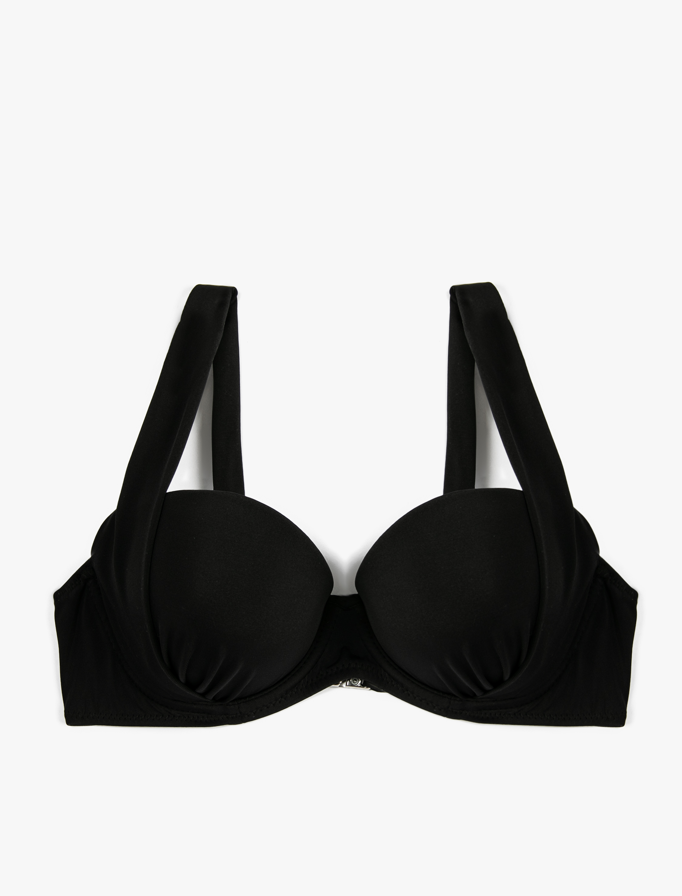   Push Up Bikini Üstü Kalın Askılı Drapeli