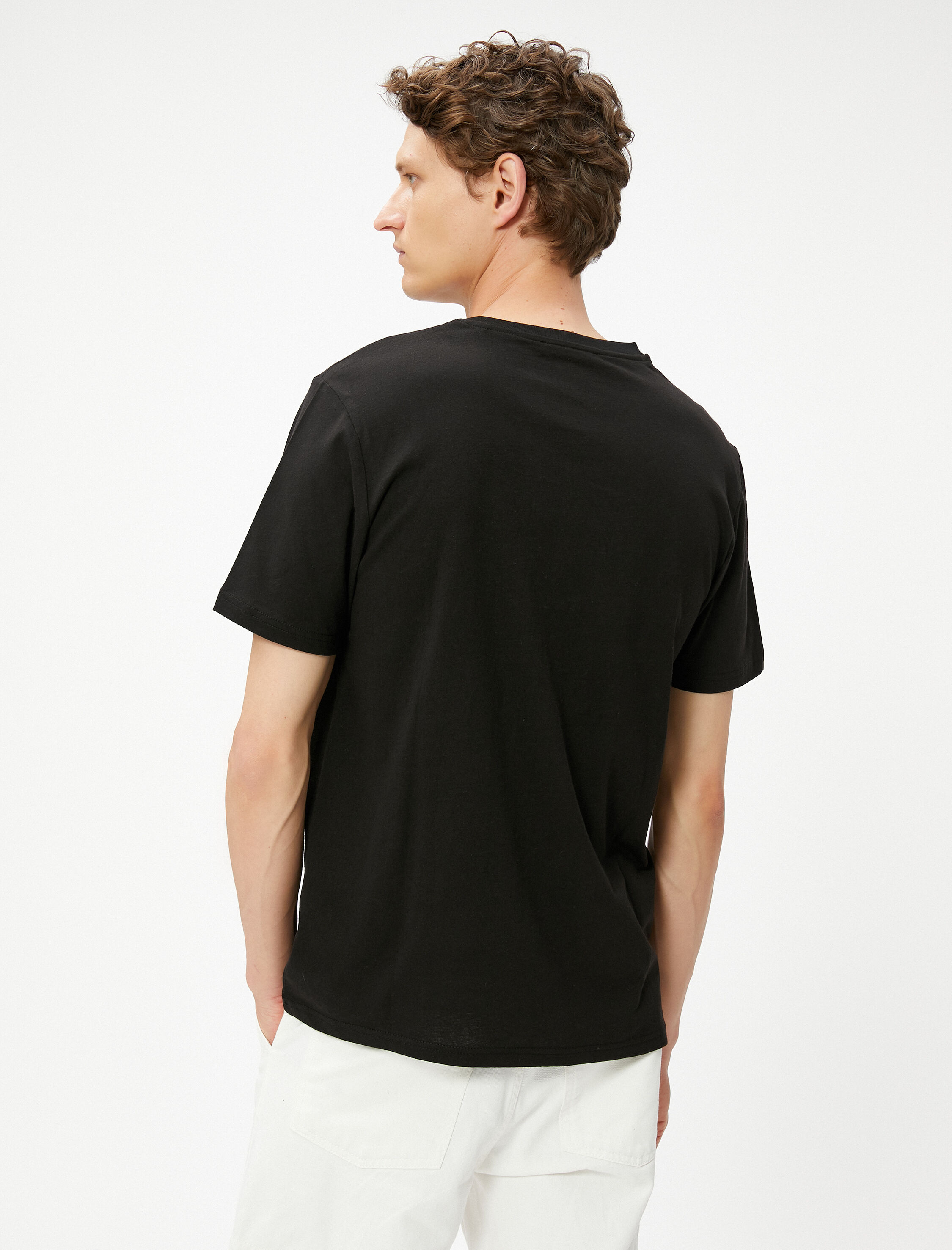   Motosiklet Baskılı Tişört Yarış Temalı Bisiklet Yaka Pamuklu