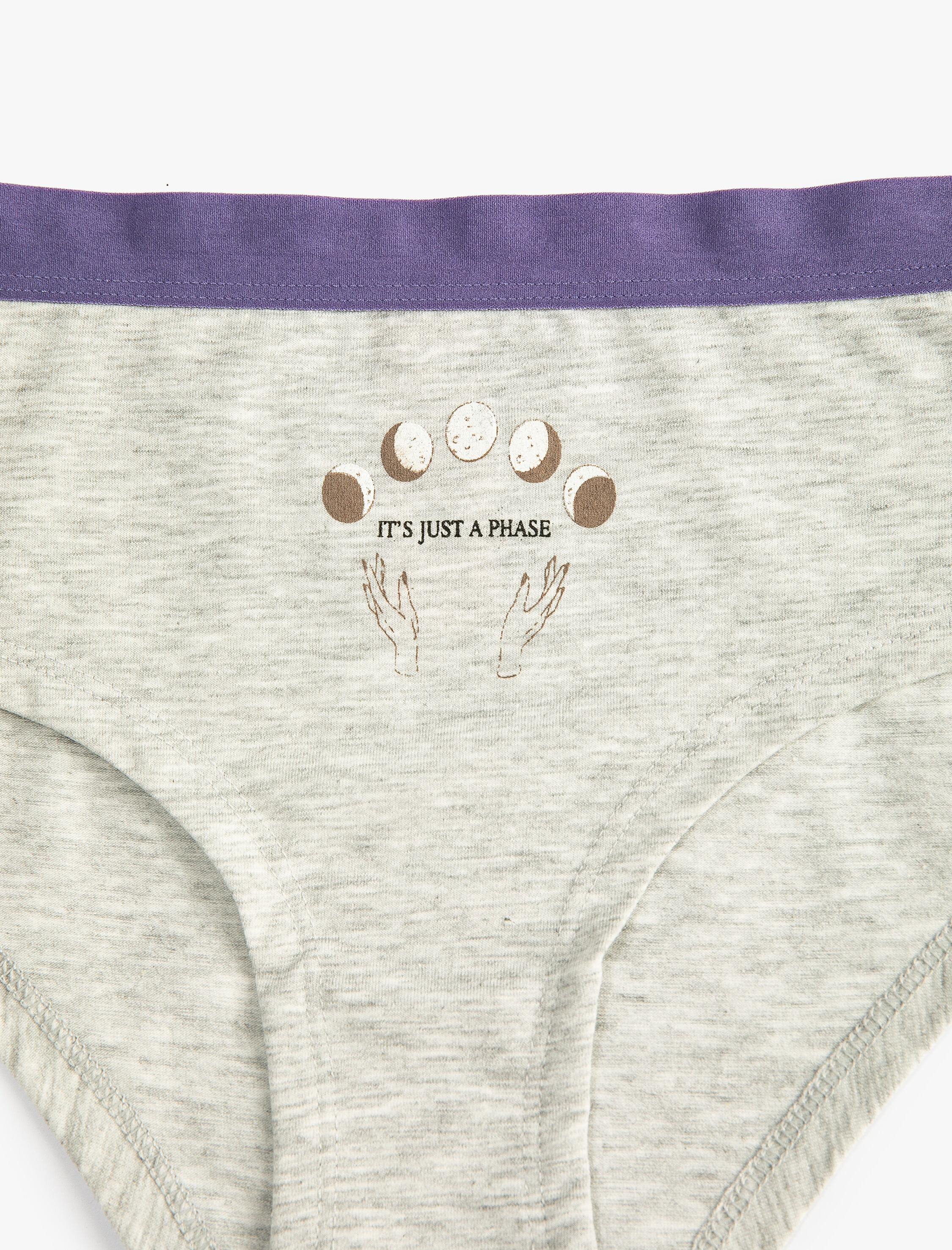   Hipster Külot Slogan Baskılı Ribanalı