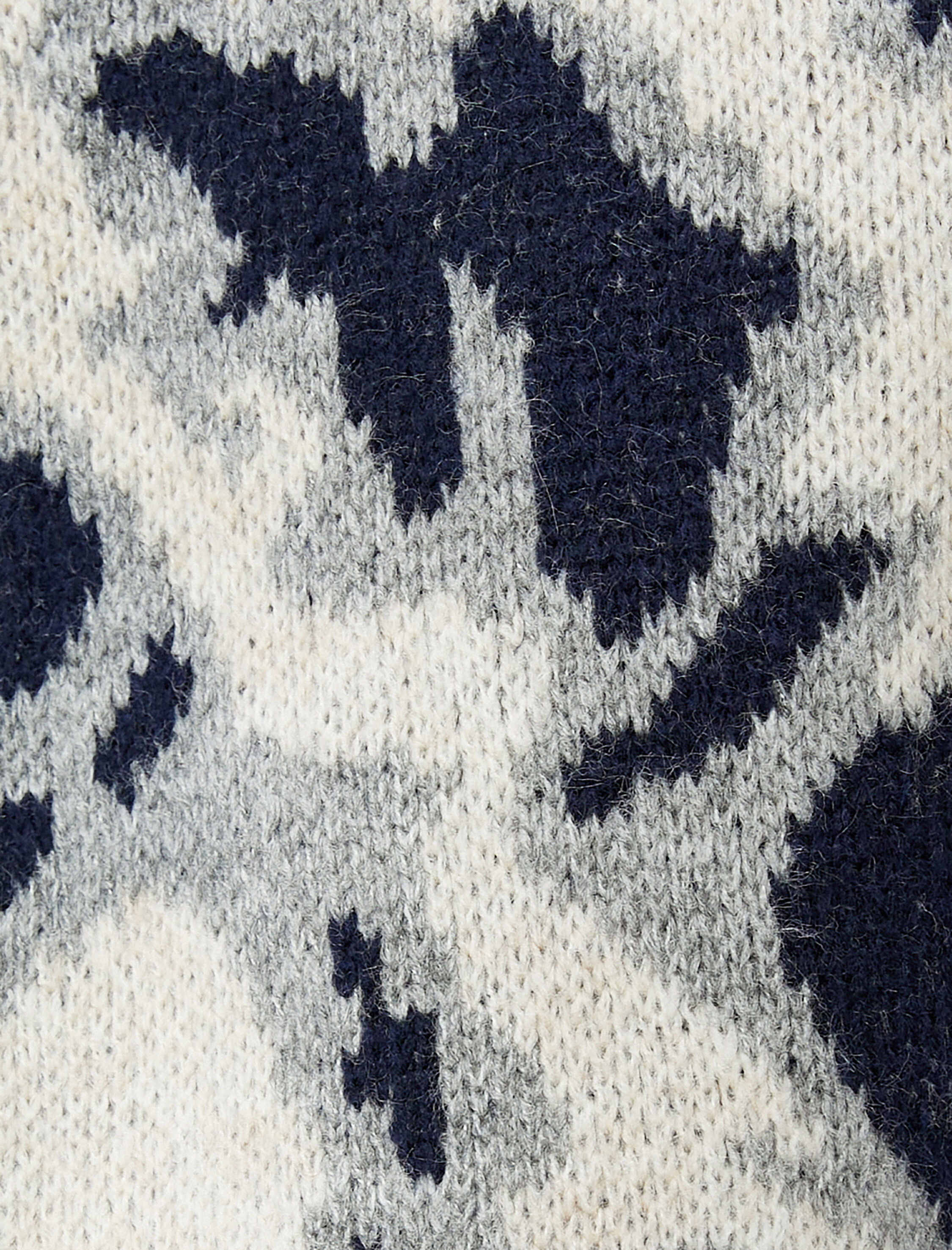   Bisiklet Yaka Kazak Batik Görünümlü Akrilik Karışımlı