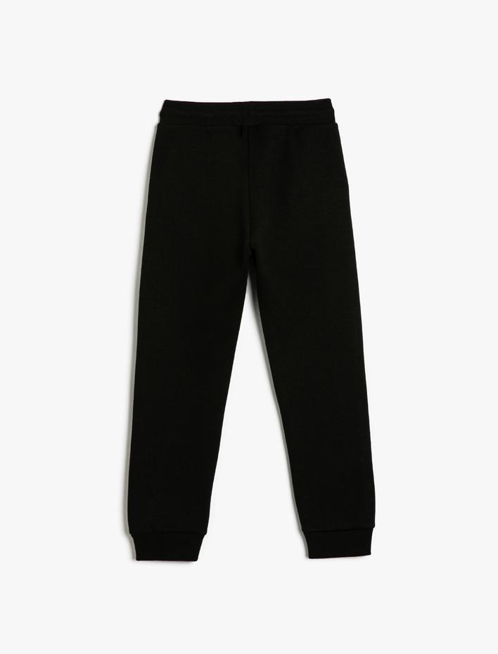 Erkek Çocuk Jogger Eşofman Altı Beli Bağlamalı Baskı Detaylı Cepli