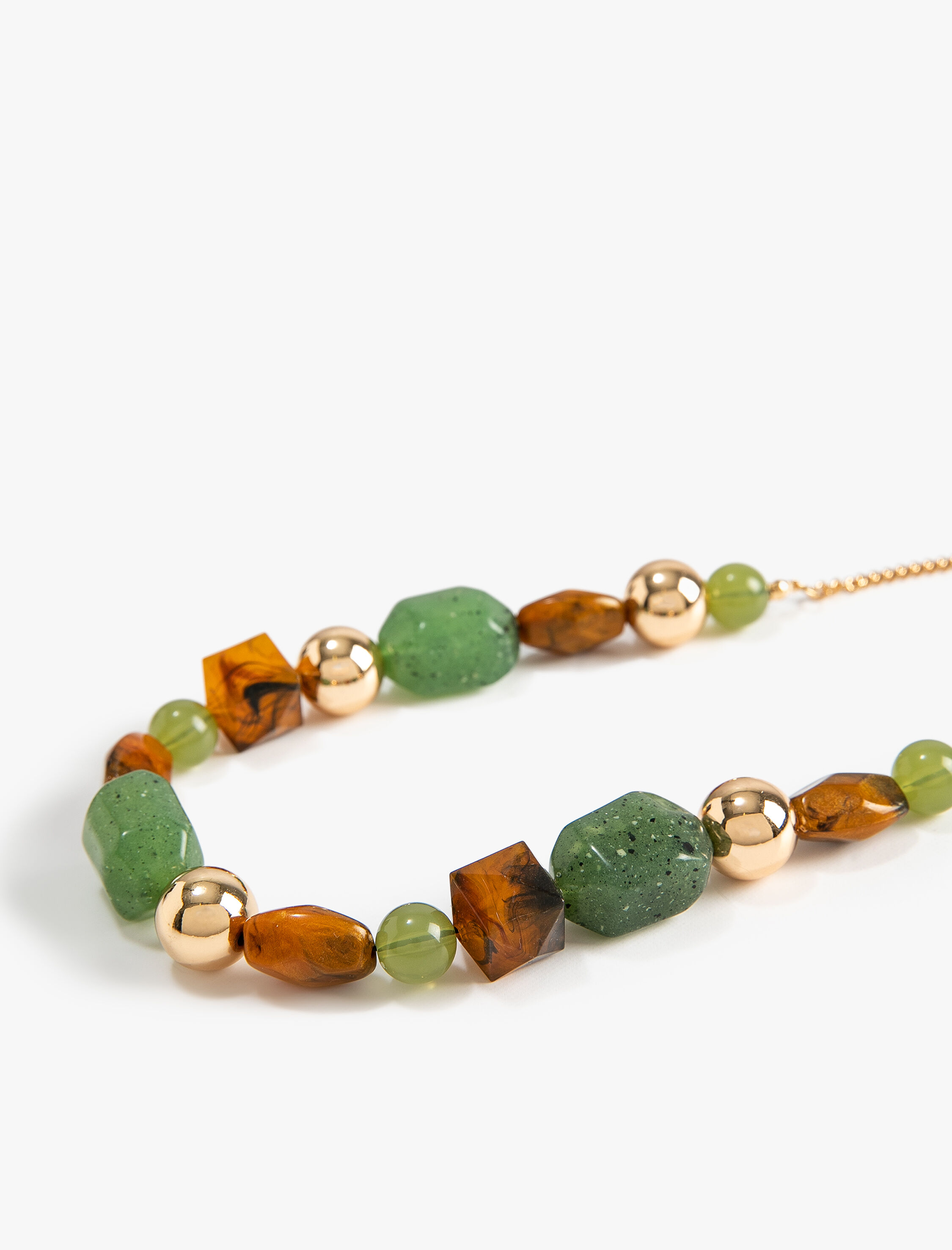  Kadın Kolye Taşlı Çok Renkli