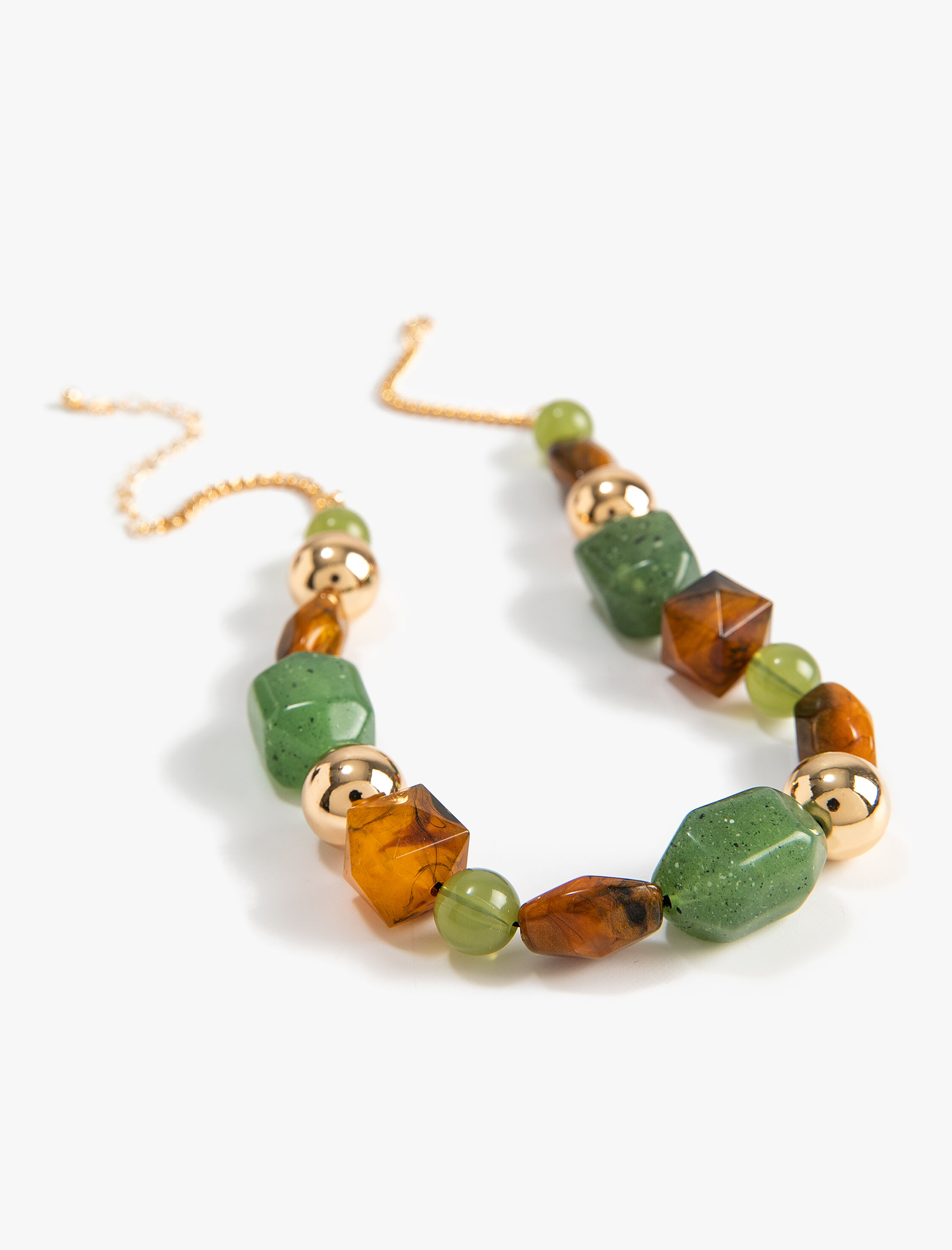  Kadın Kolye Taşlı Çok Renkli