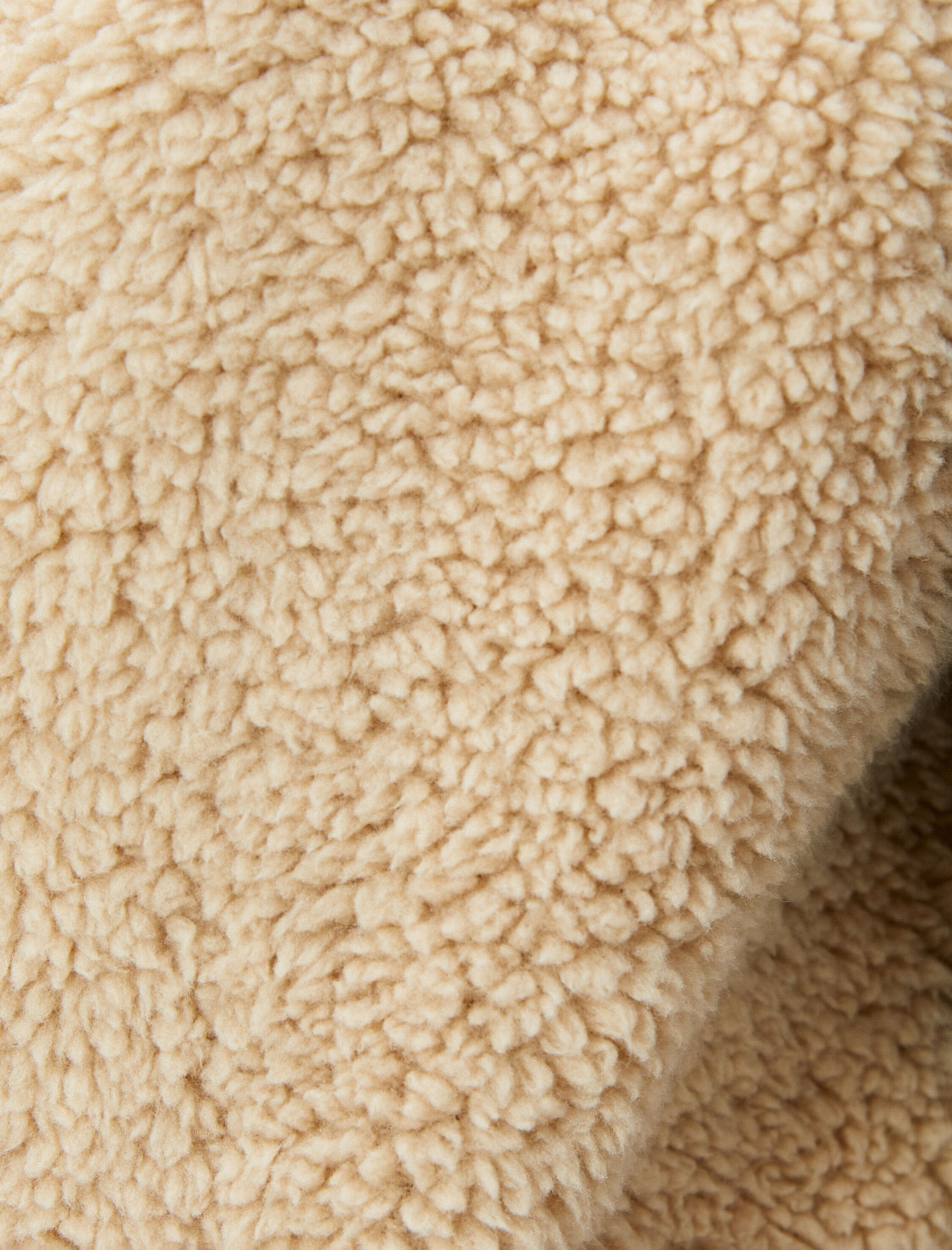   Peluş Yelek Yuvarlak Yaka Önü Açık