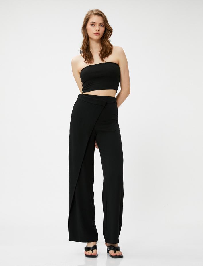  Bol Paça Pantolon Anvelop Kapama Detaylı