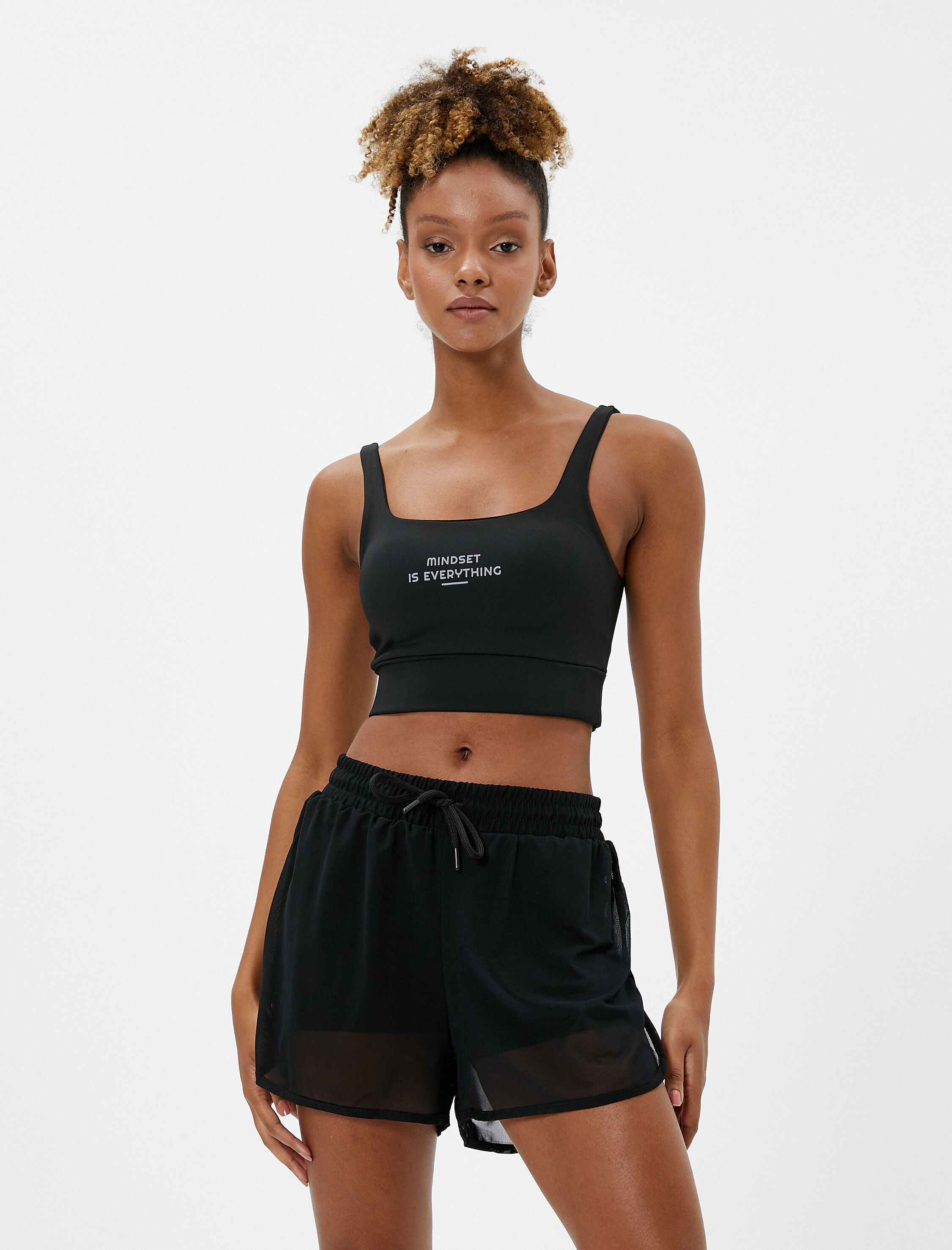   Yarım Atlet Sütyen Baskılı Balensiz Kapsız