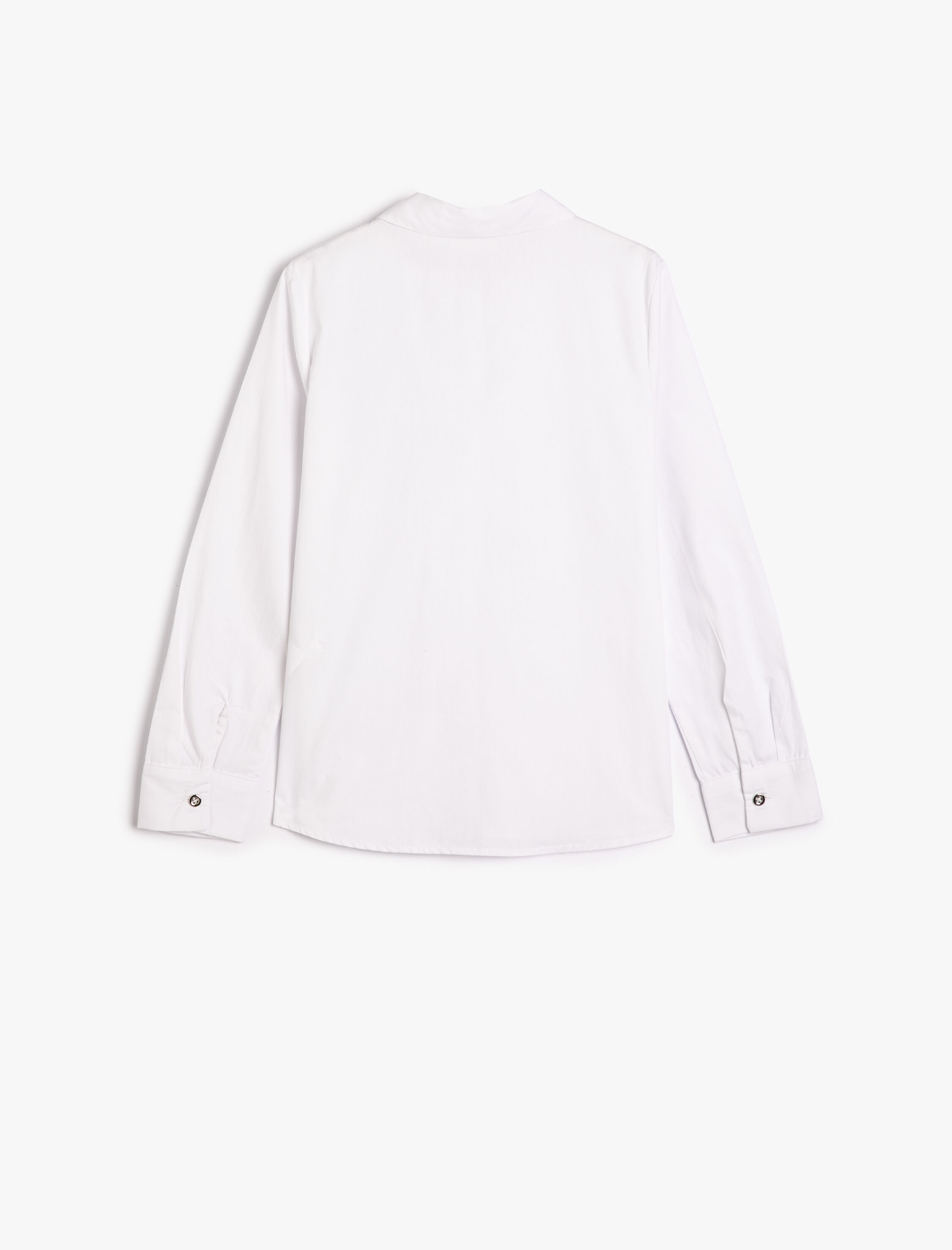  Kız Çocuk Gömlek Fırfırlı Simli Şerit Detaylı Uzun Kollu