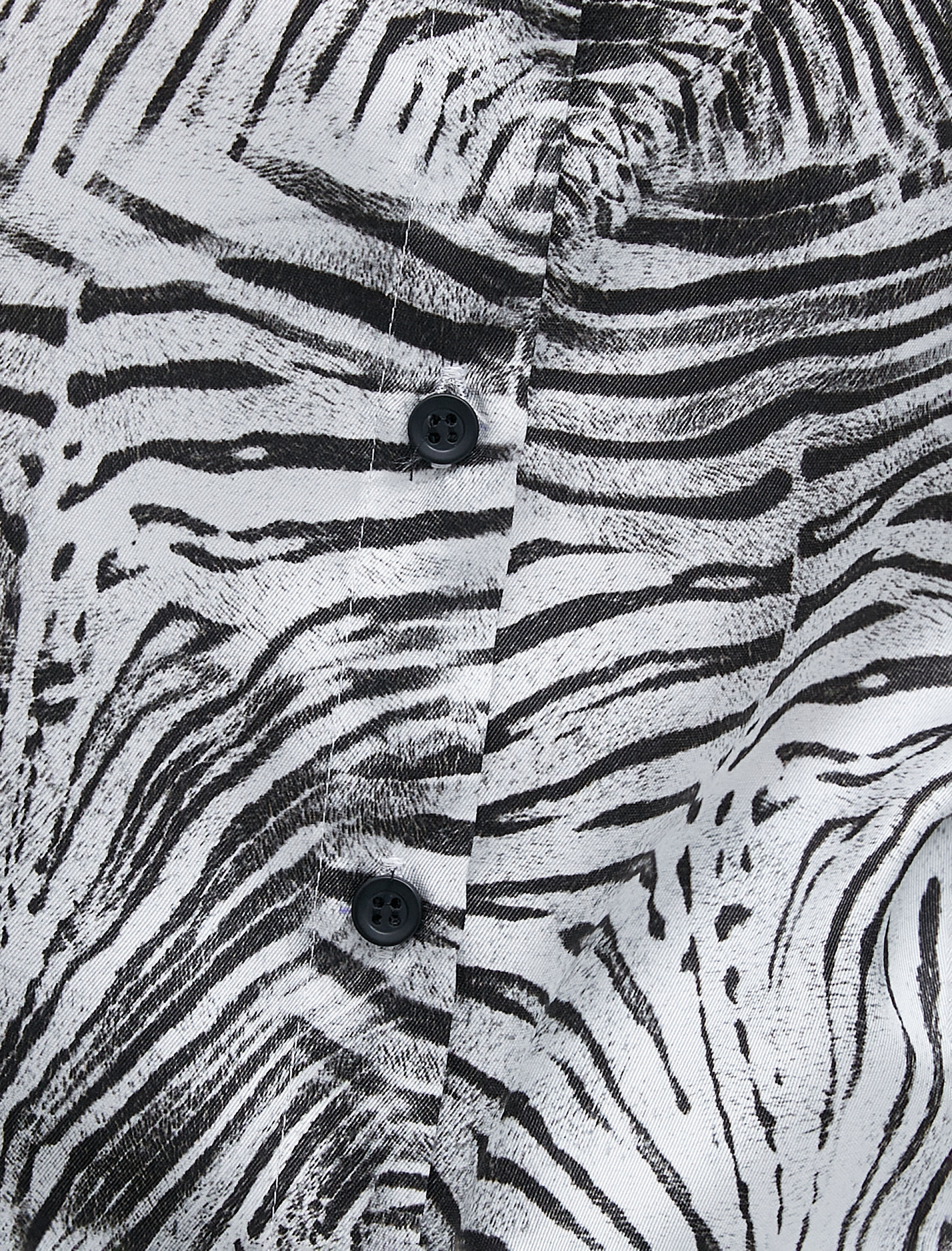   Saten Gömlek Animal Desenli Uzun Kollu