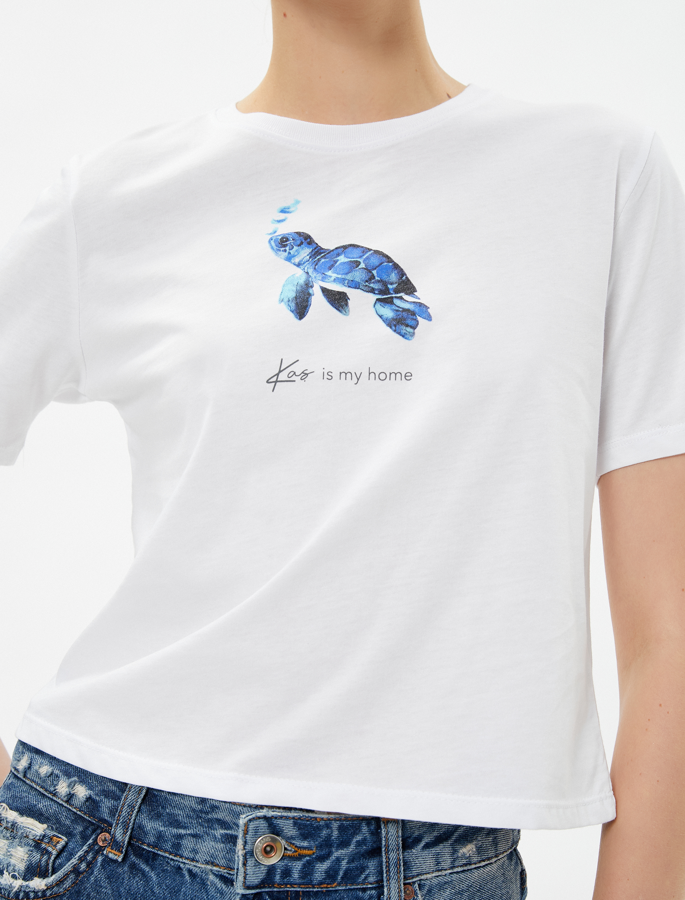   Koton X Şahika Ercümen - Caretta Caretta Baskılı Pamuklu Tişört