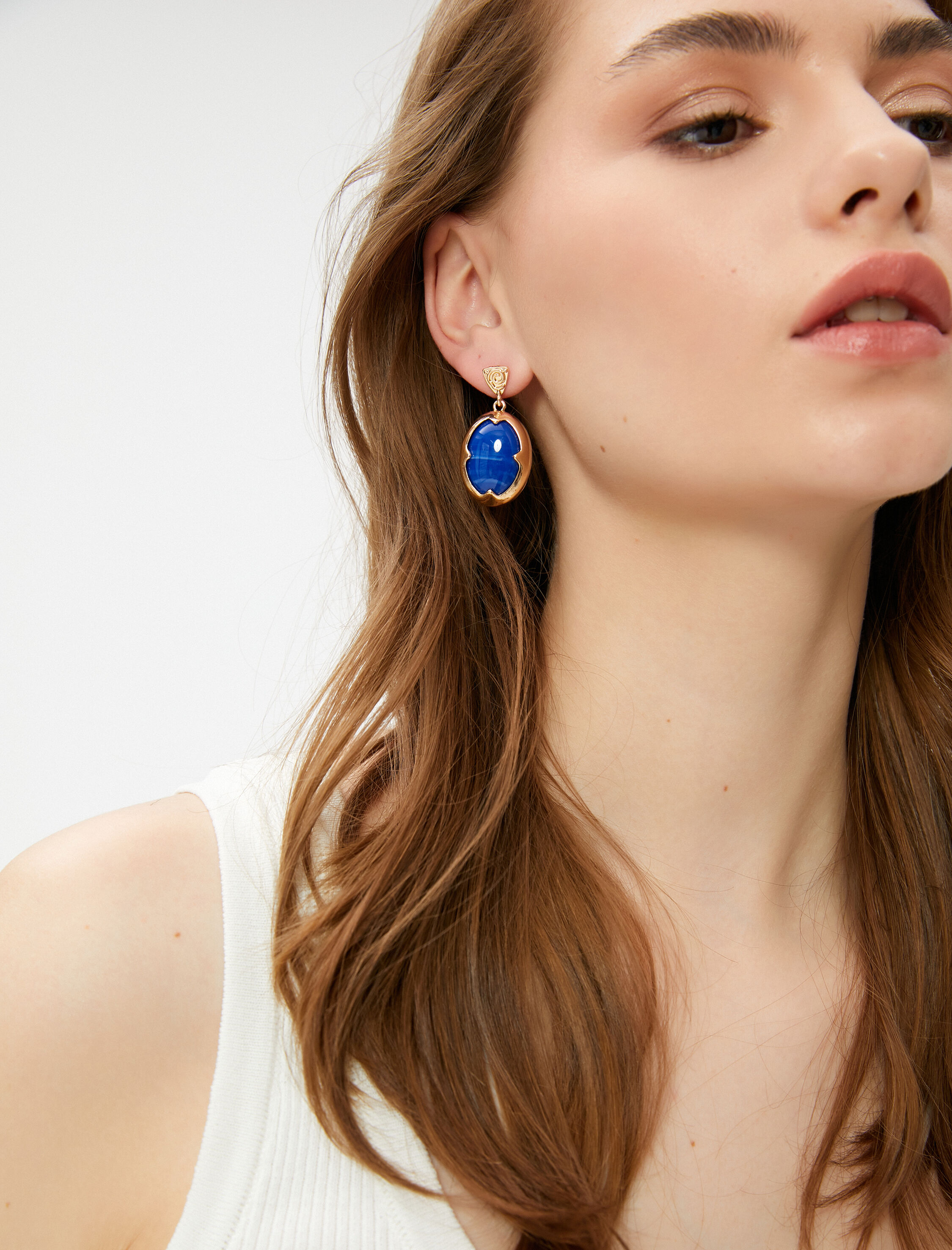  Kadın Küpe Vintage Görünümlü Renkli Taşlı - Melis Ağazat X Koton