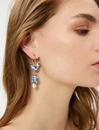 Küpe Kuş Şekilli Boncuklu - Melis Ağazat X Koton