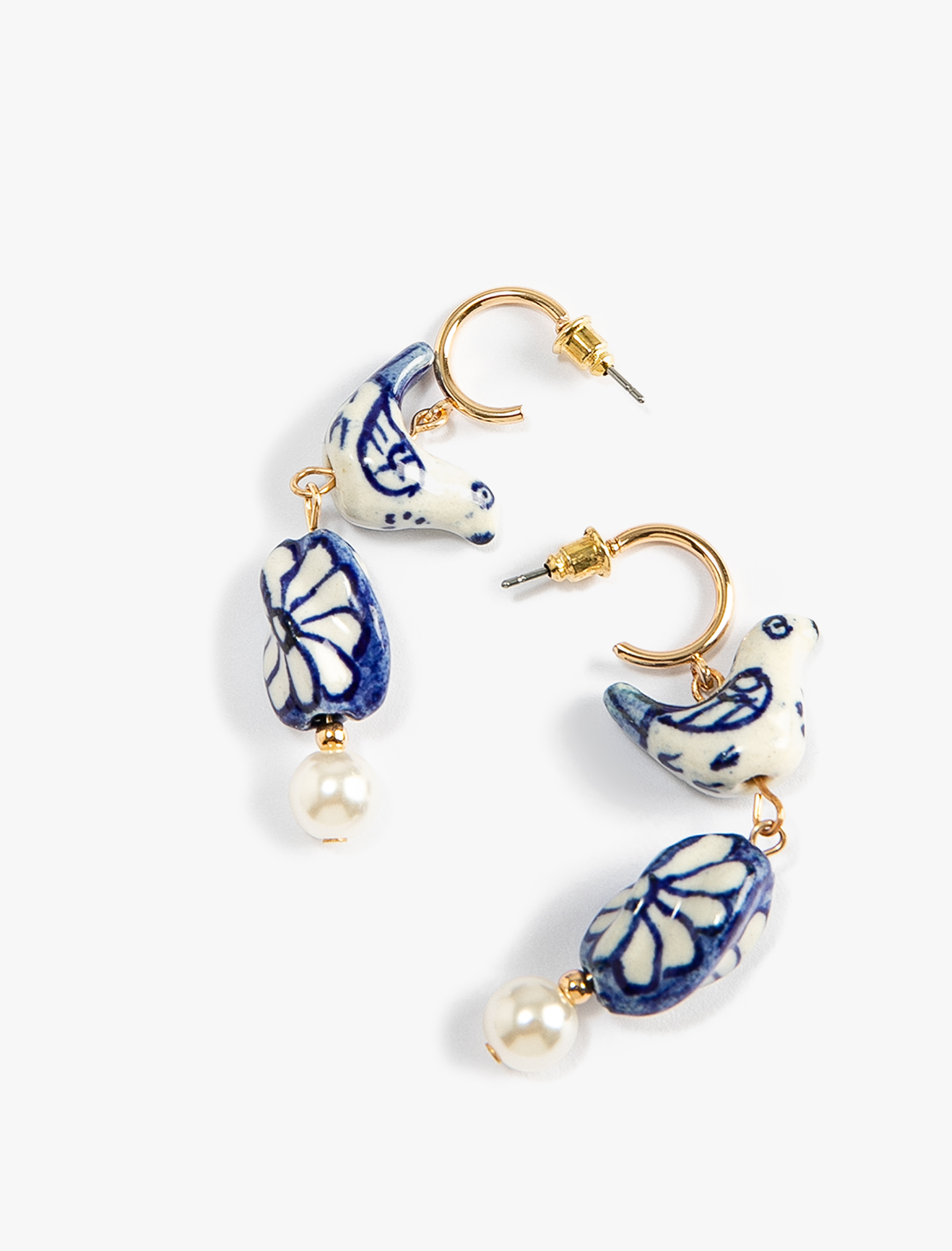  Kadın Küpe Kuş Şekilli Boncuklu - Melis Ağazat X Koton