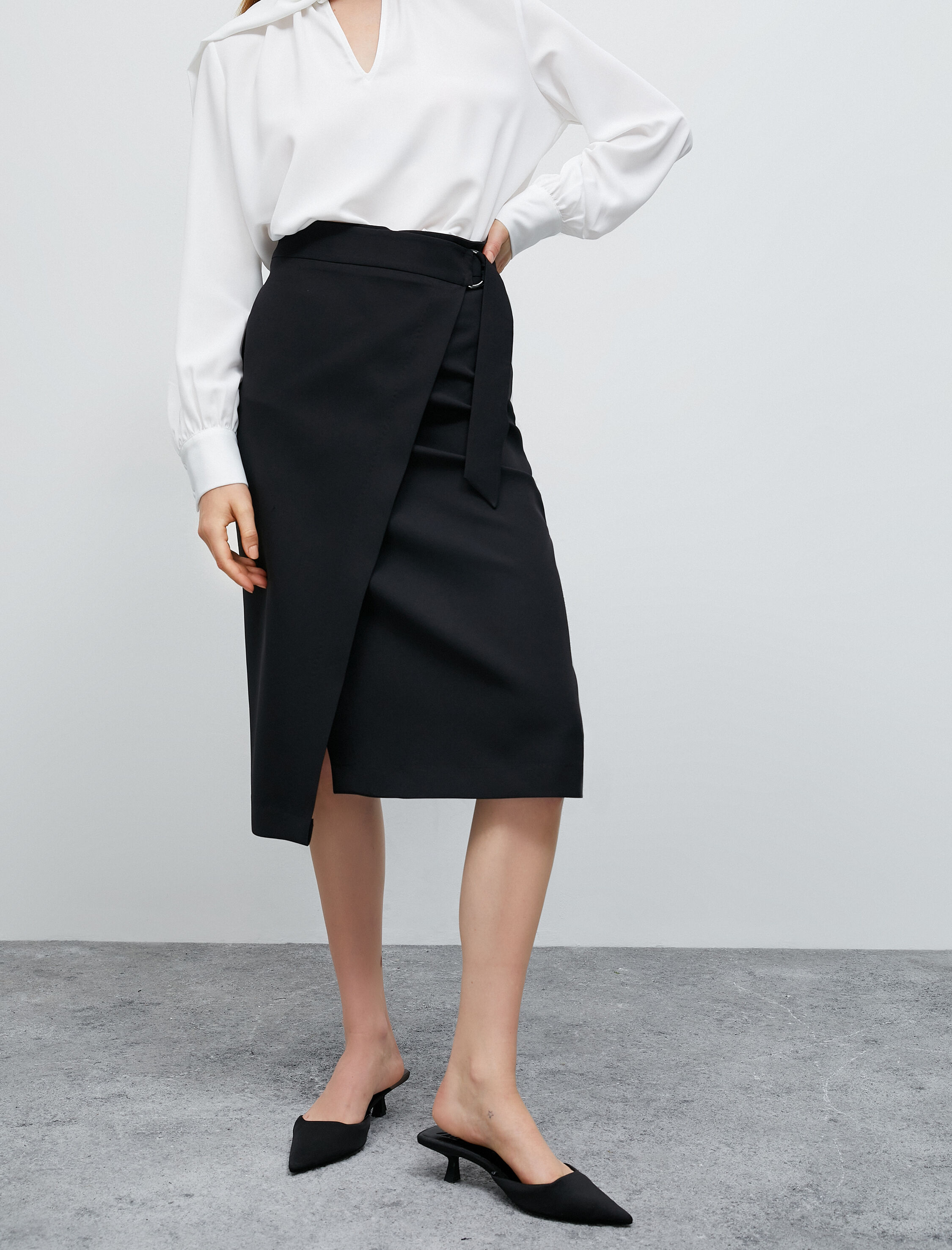   Midi Sarong Etek Metal Aksesuarlı