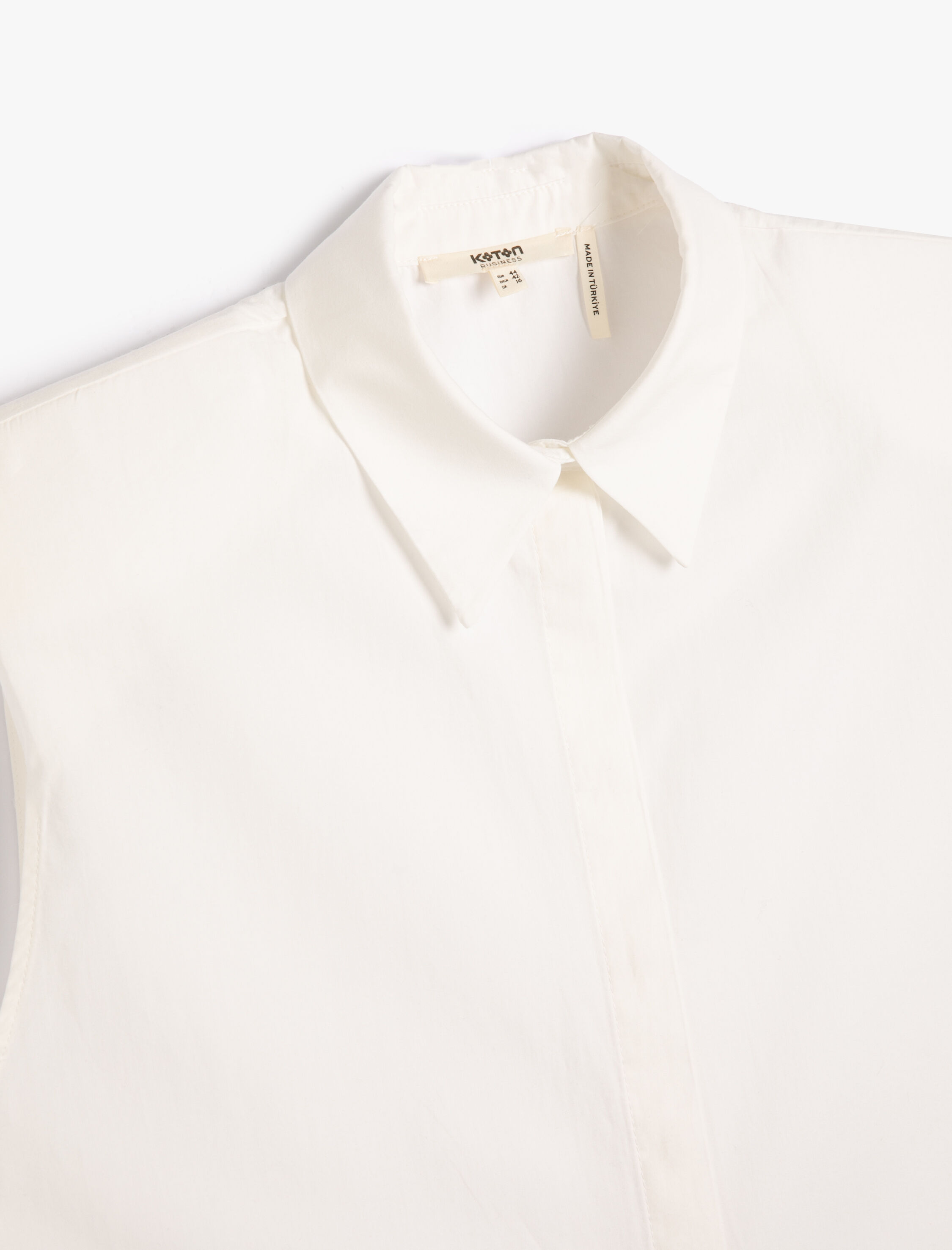   Vatkalı Gömlek Kolsuz Gizli Düğmeli