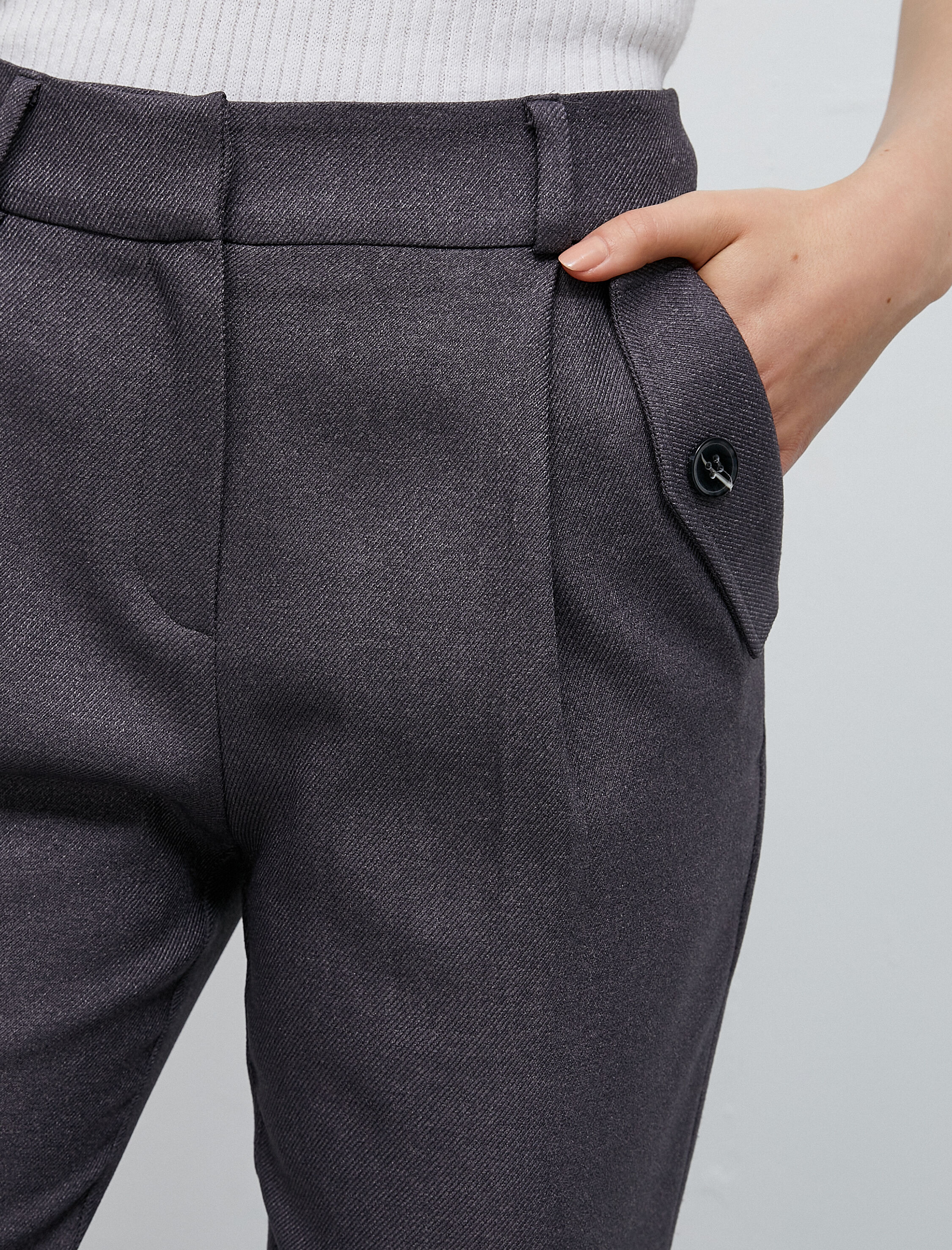   Havuç Pantolon Pileli Cep Detaylı