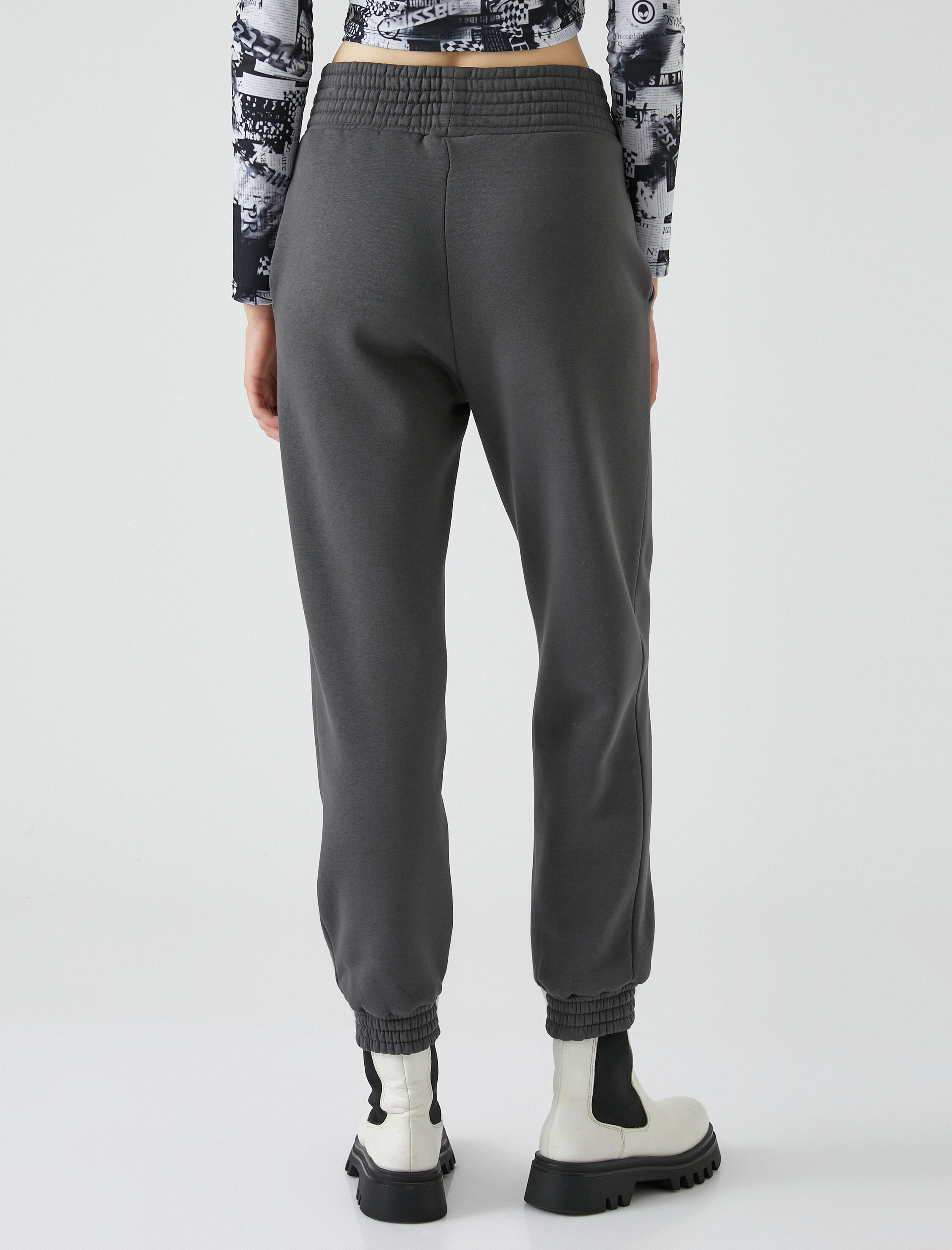   Jogger Eşofman Altı Yüksek Bel Cep Detaylı