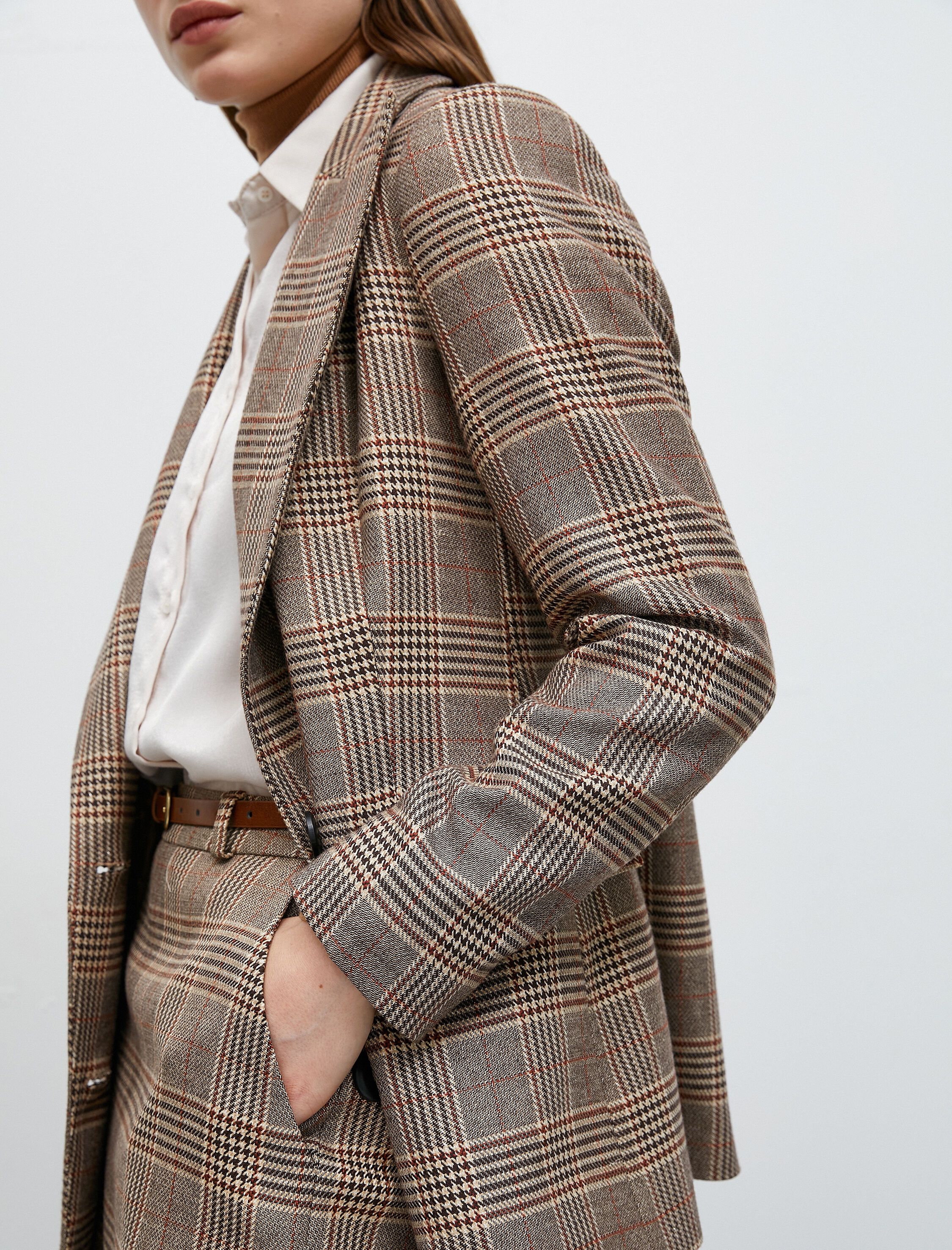   Kruvaze Blazer Ceket Cep Kapaklı