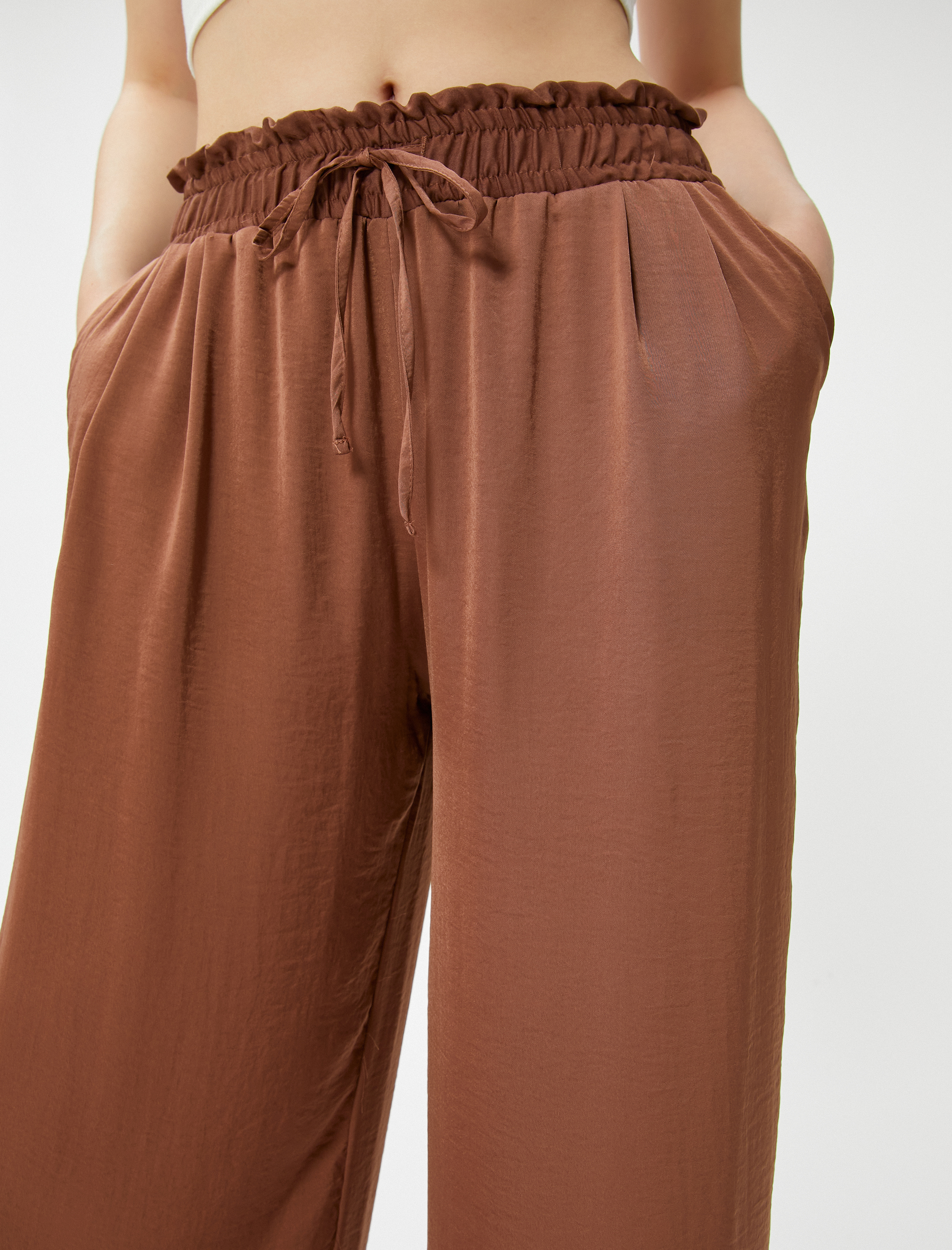   Palazzo Pantolon Beli Bağlamalı