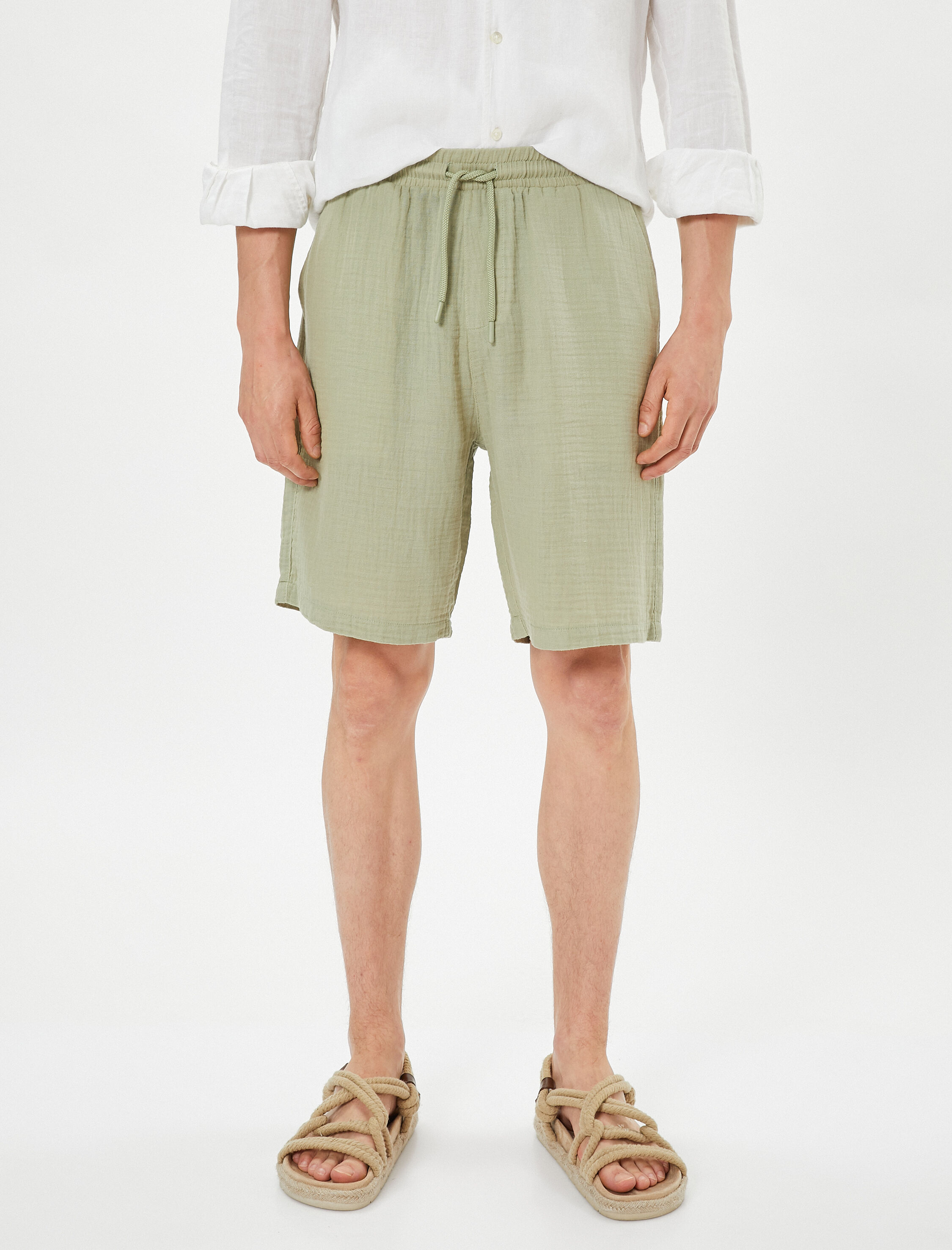   Basic Bermuda Şort Beli Lastikli Cep Detaylı