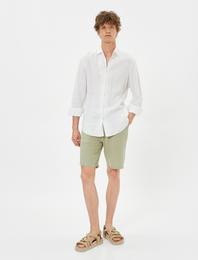 Basic Bermuda Şort Beli Lastikli Cep Detaylı