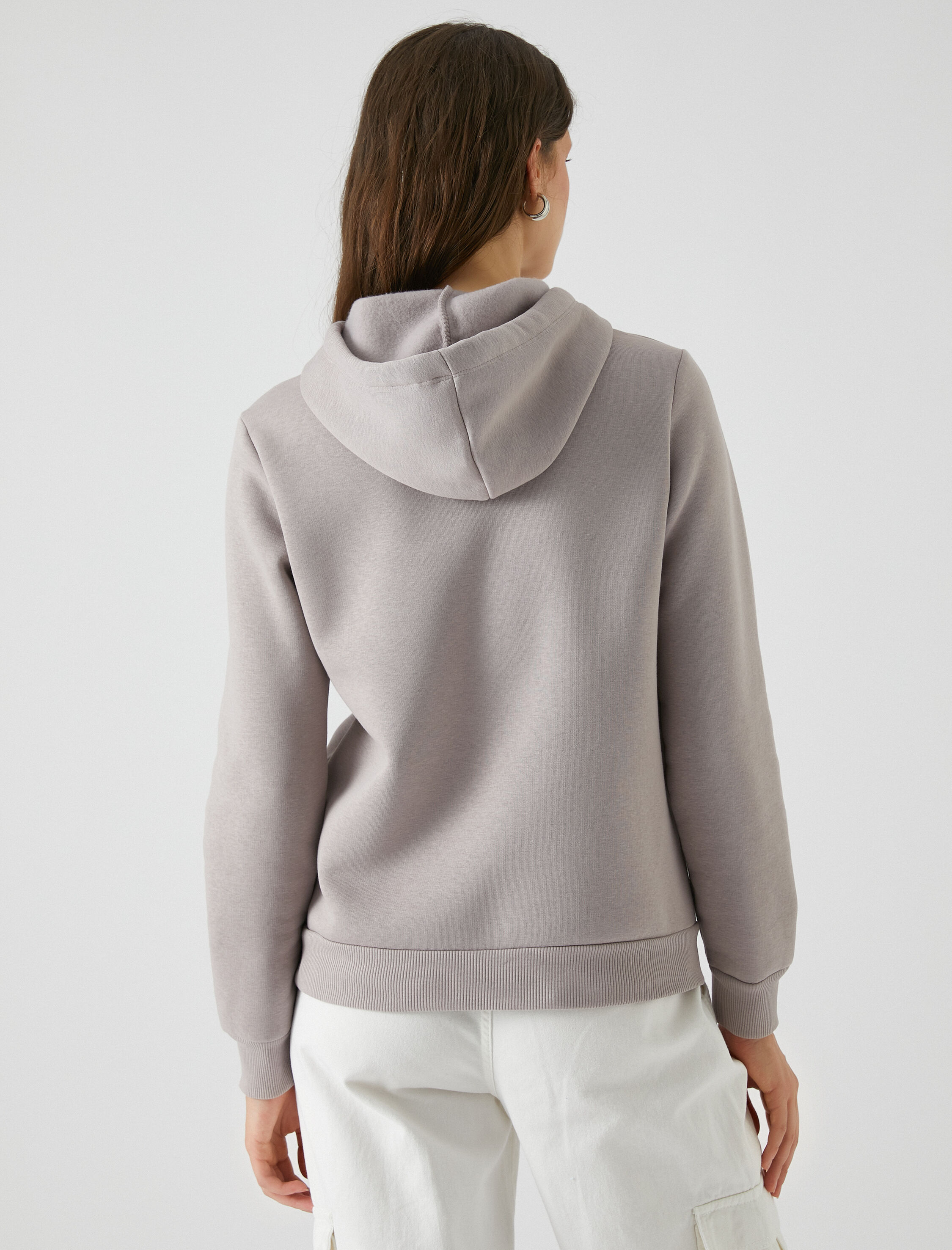  Kapüşonlu Sweatshirt Köpek Baskılı Kanguru Cepli
