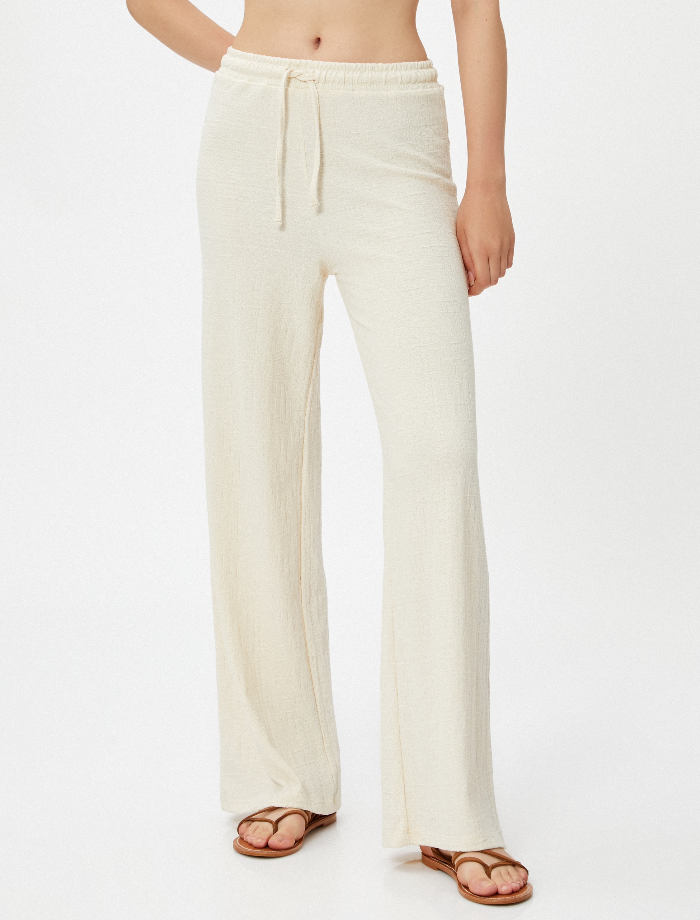   Koton X Şahika Ercümen - Beli Bağlamalı Rahat Pantolon Müslin