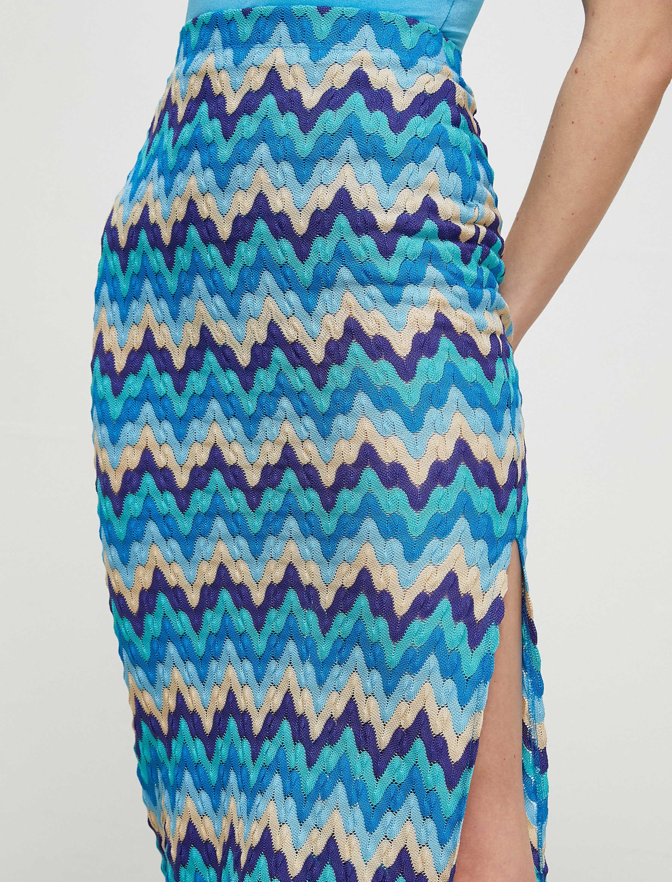   Koton X Şahika Ercümen - Kroşe Yırtmaçlı Midi Boy Pareo Etek