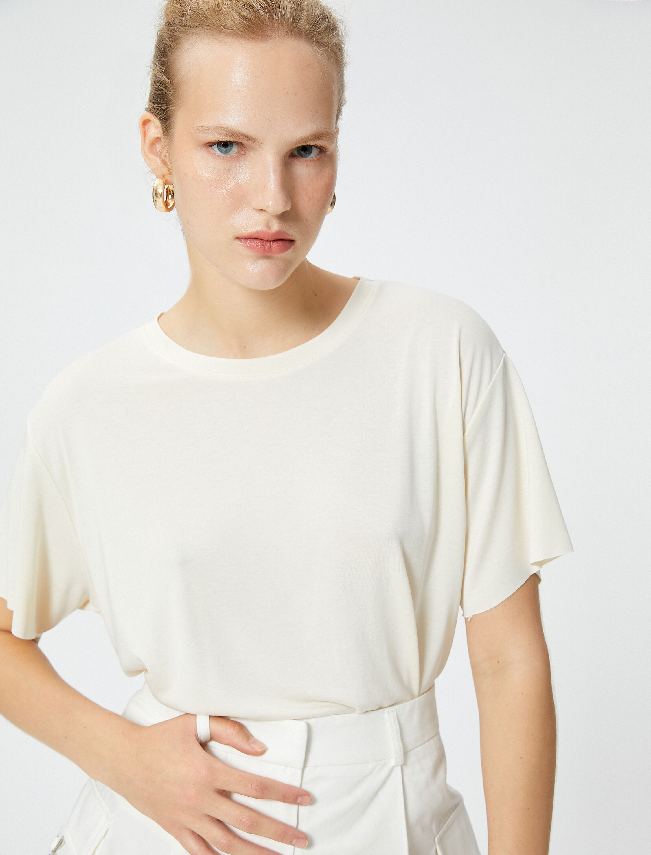   Oversize Tişört Modal Karışımlı