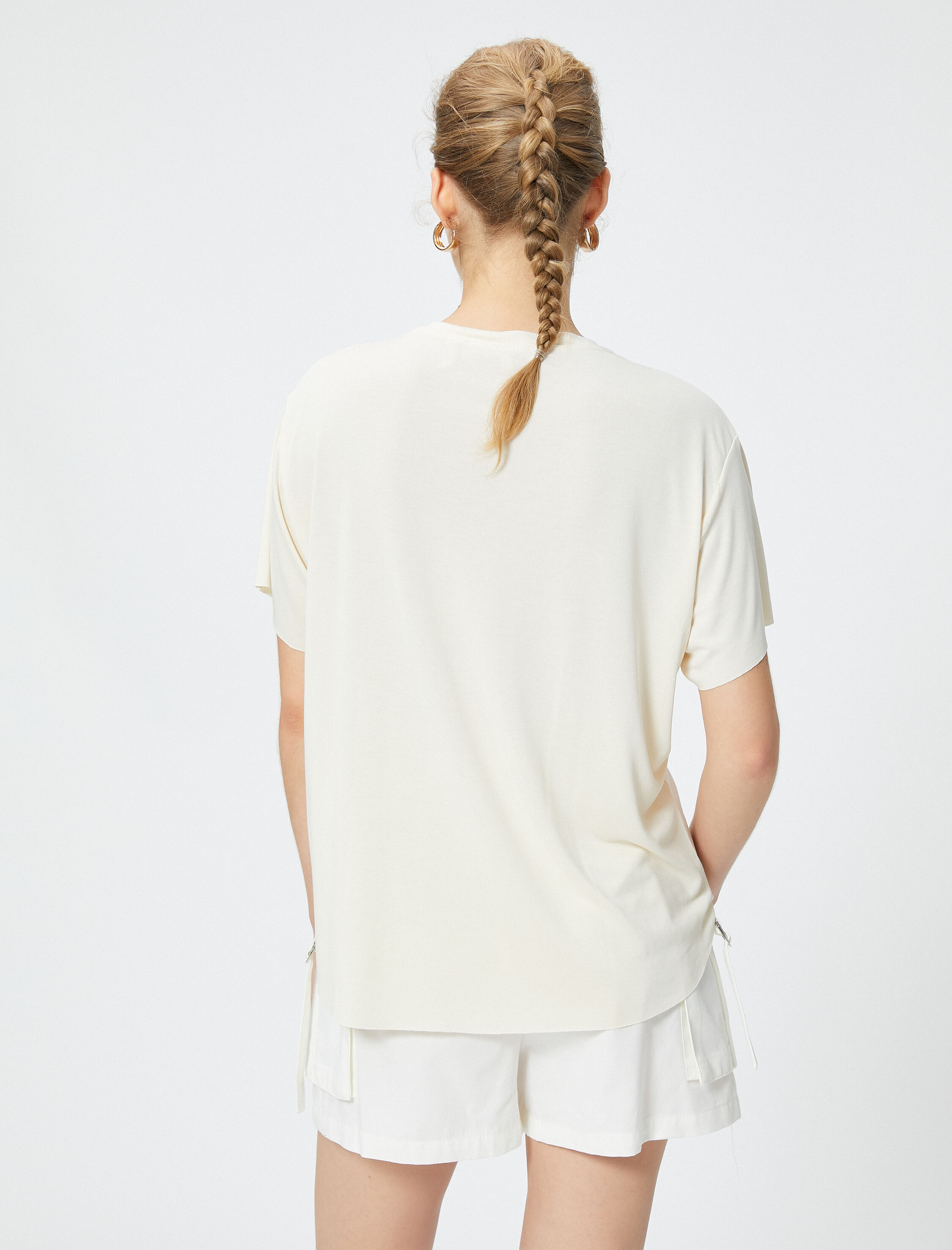   Oversize Tişört Modal Karışımlı