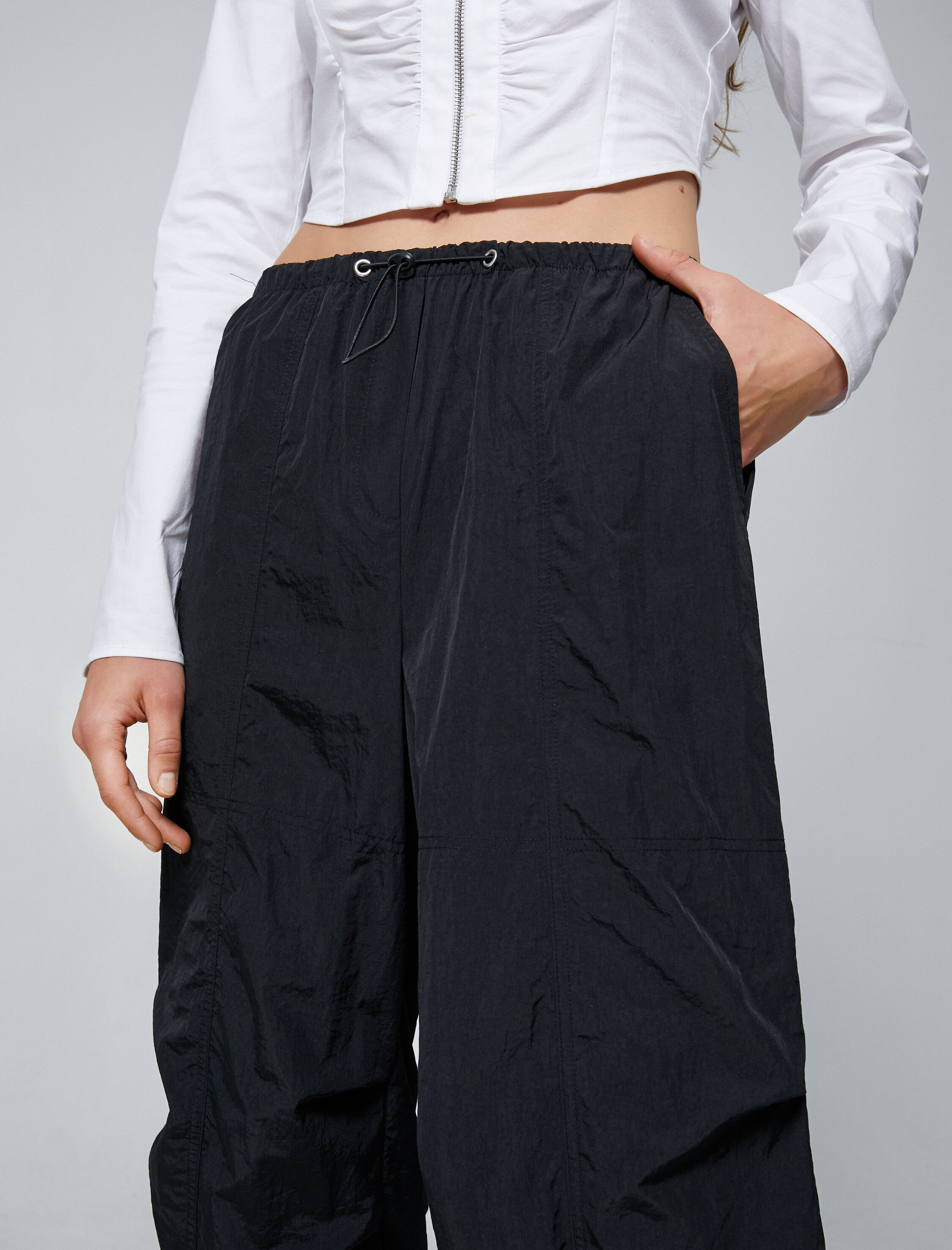   Paraşüt Pantolon Beli ve Paçası Lastikli Stoperli