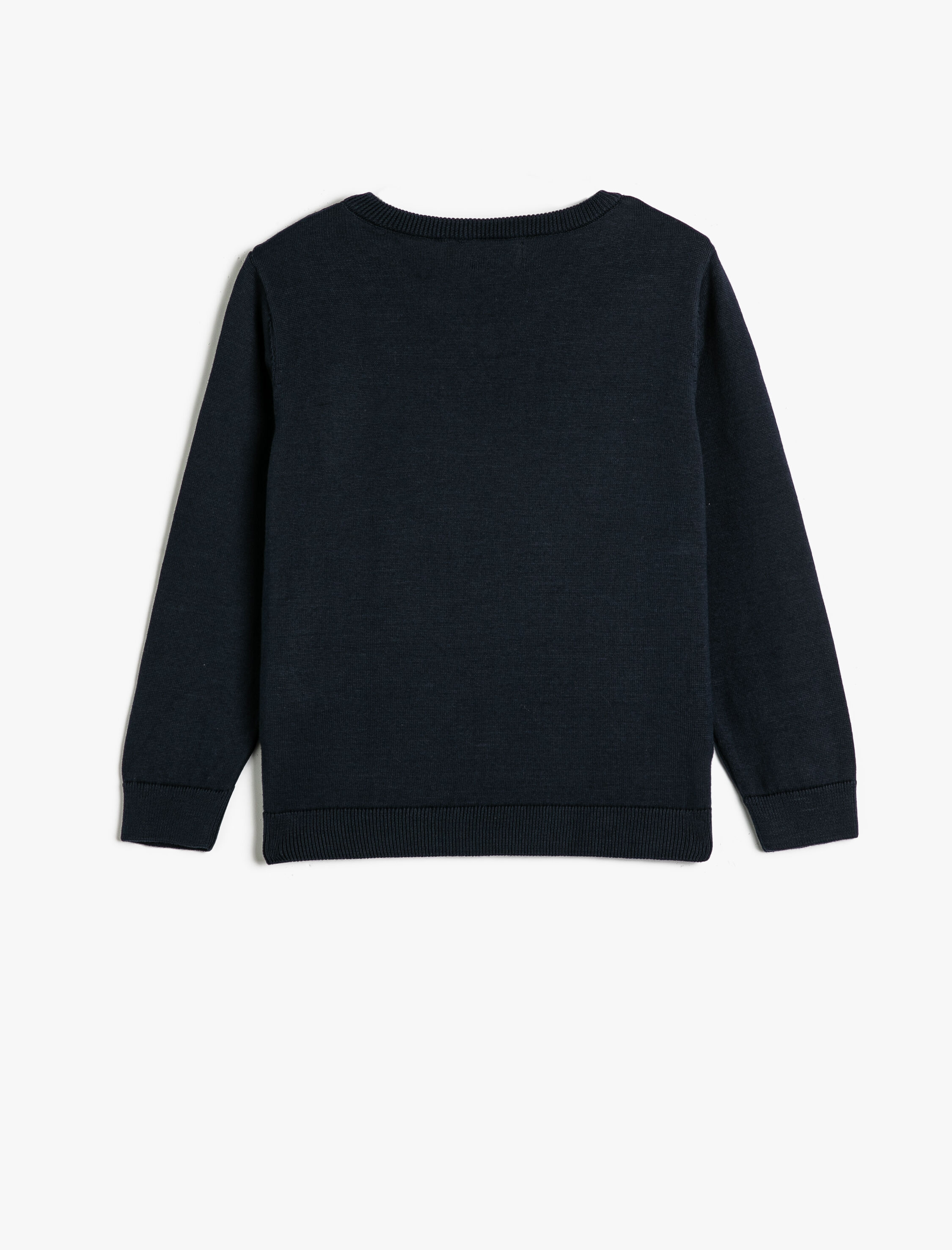  Erkek Çocuk Basic Kazak V Yaka Uzun Kollu Pamuklu