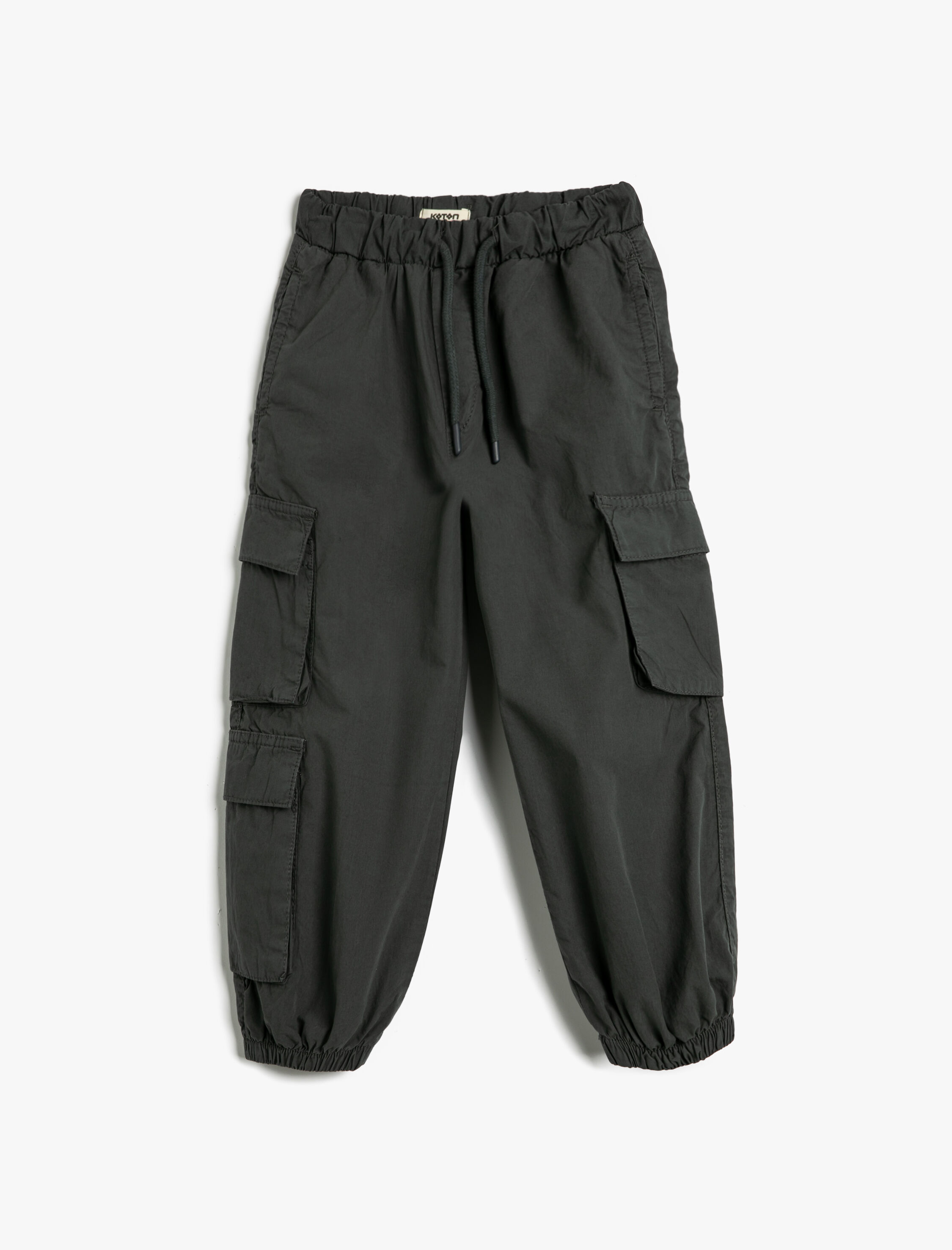  Erkek Çocuk Paraşüt Pantolon Beli Bağlamalı Cepli Pamuklu