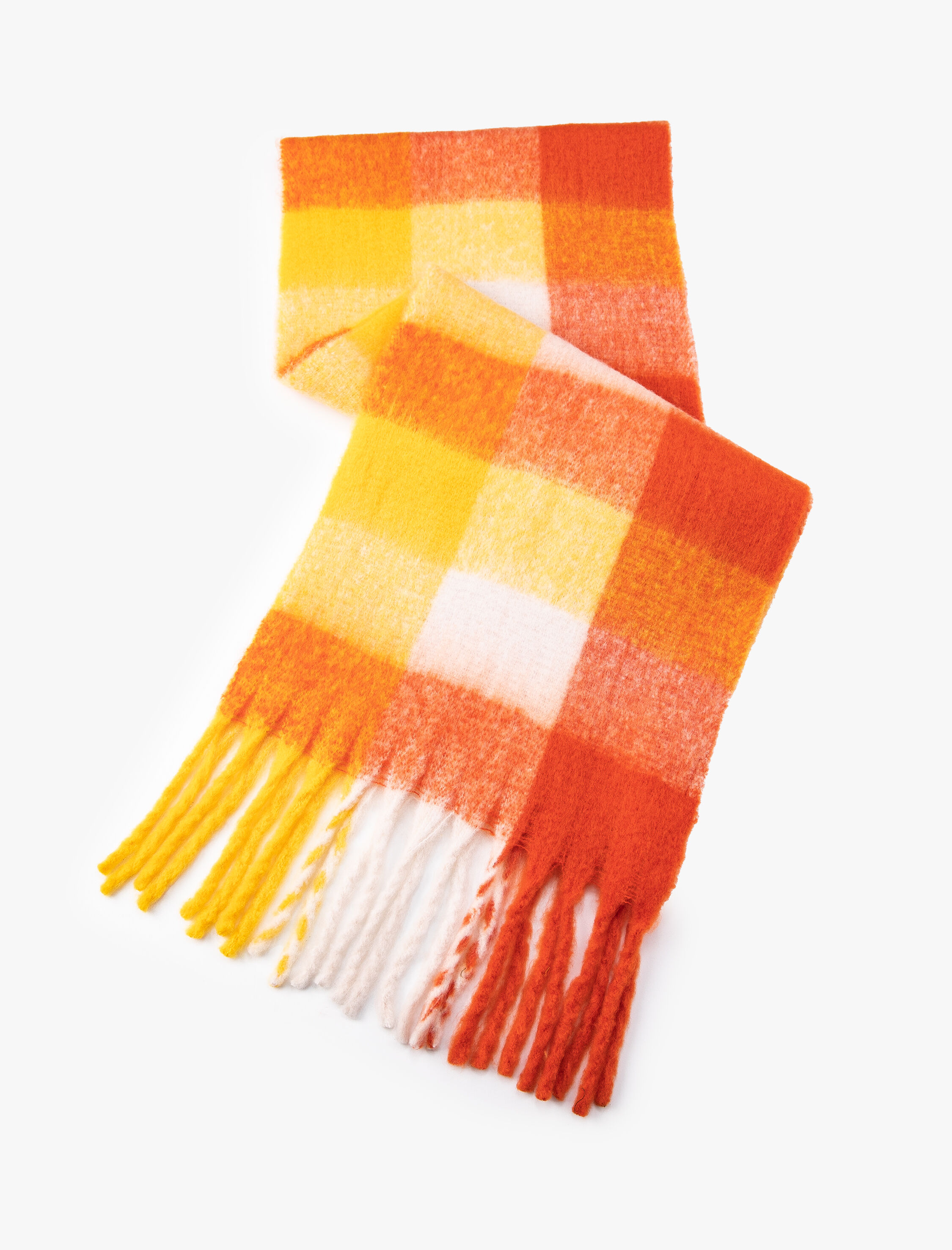  Kadın Atkı Püsküllü Yumuşak Dokulu Kareli