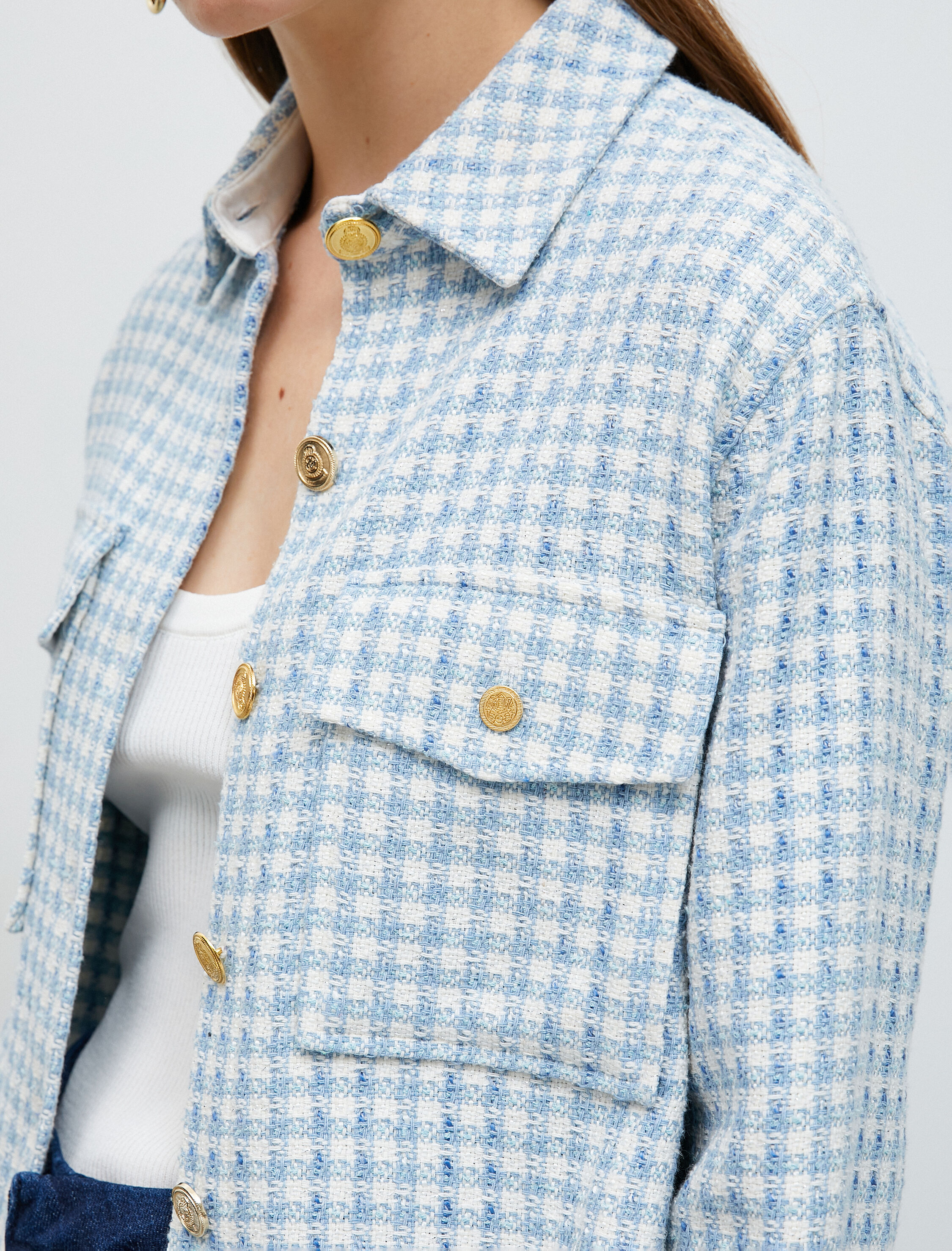   Tüvit Ceket Cepli Arma Düğmeli